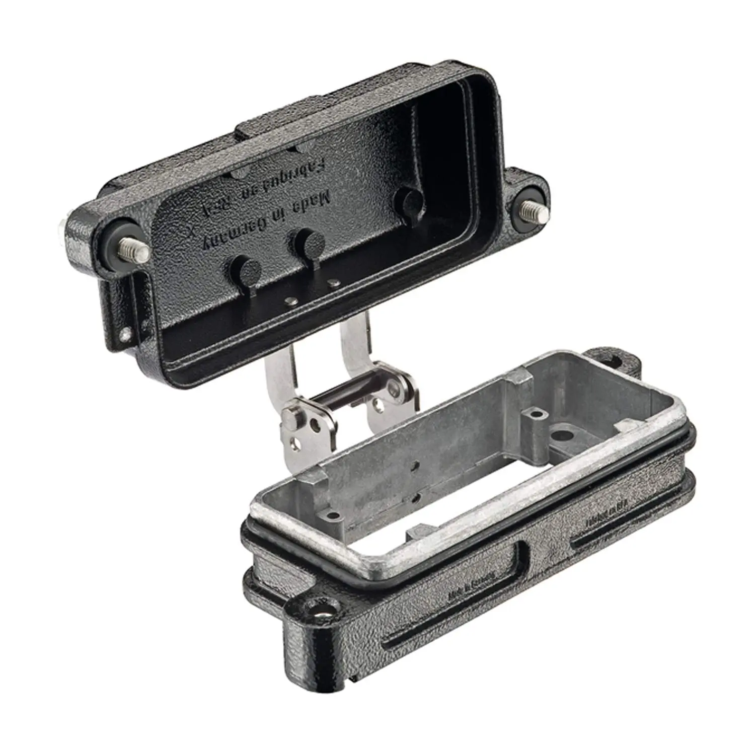 Produktfoto 1 von 09400160317 HARTING Han 16HPR Anbaugehäuse Schraubverriegelung mit Schutzkappe Metall