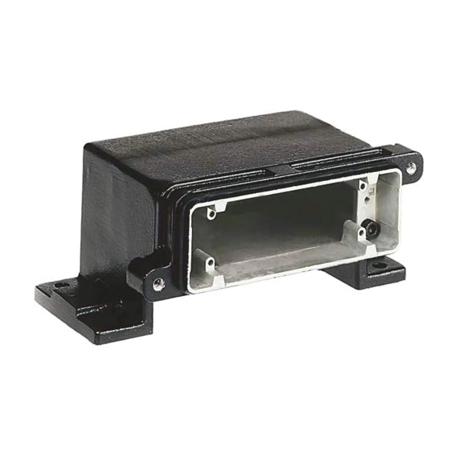 Produktfoto 1 von 09400240931 HARTING Han 24HPR Sockelgehäuse horizontrale Ausführung, 3xPG21 gerader Kabelabgang, Schraubverriegelung