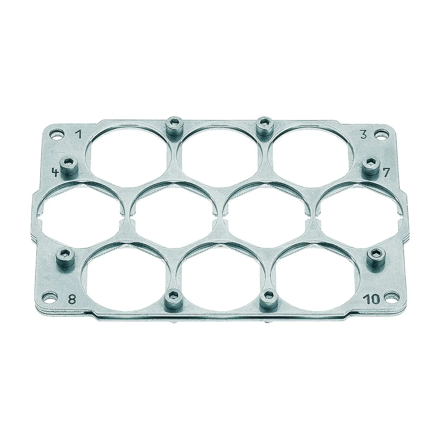 Produktfoto 1 von 09400489860 Harting Han HPR Halterahmen, Baugröße 48 HPR Stift, für 10 HC-Module 350 Werkstoff Metall