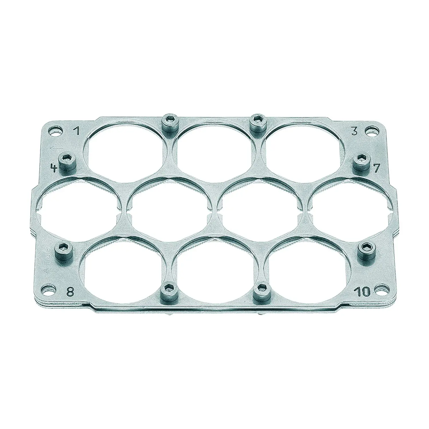 Produktfoto 1 von 09400489960 Harting Han HPR Halterahmen, Baugröße 48 HPR Buchse, für 10 HC-Module 350 Werkstoff Metall