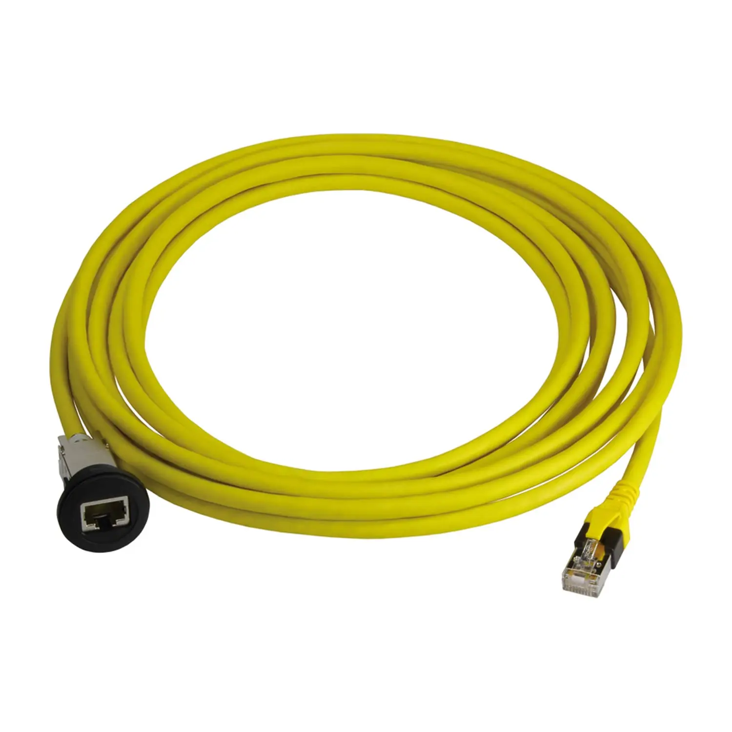 Produktfoto 1 von 09454521530 HARTING Serviceschnittstellen, RJ45, voll geschirmt, 360° Schirmkontakt, Kat. 6, Klasse E bis 250 MHz, Kabellänge: 0,15 m, Art der Verbindung: Buchse auf Steckverbinder