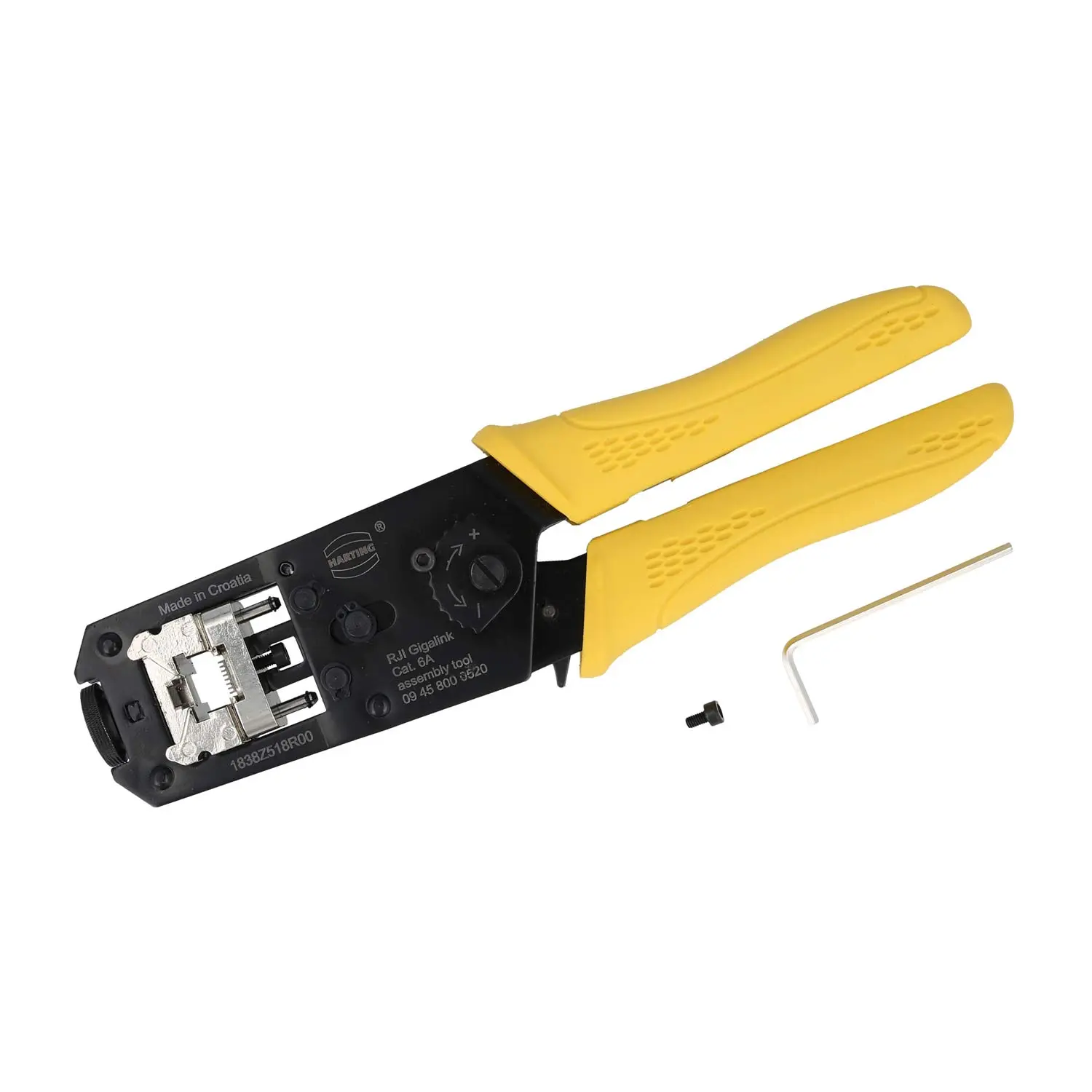 Produktfoto 1 von 09458000520 HARTING RJ45 Crimpzange für RJ45 Gigalink Cat. 6A Querschnitt 0,1mm² - 0,25mm² / AWG28 - AWG24