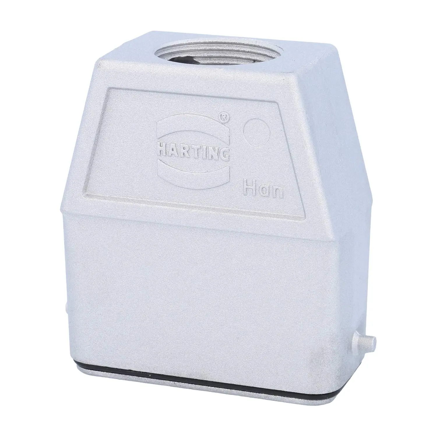 Produktfoto 1 von 09620150441 HARTING Han 10A EMV Tüllengehäuse hoch, 1xPG21 gerader Kabelabgang, für 1 Bügel (am Unterteil) Verschraubung PG21 Klemmbereich 11,0mm - 18,0mm