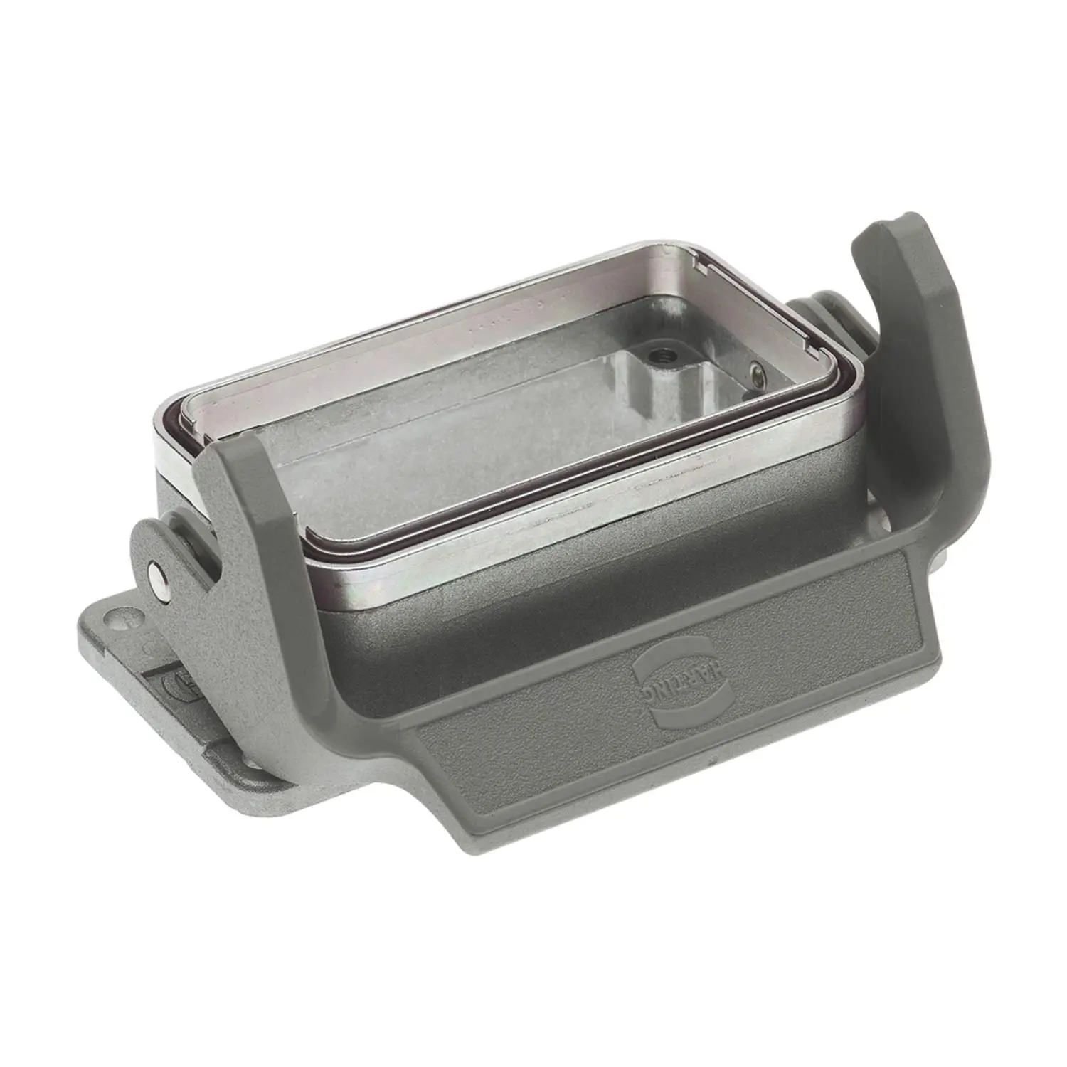 Produktfoto 1 von 09628100305 Harting Han 10B EMV Anbaugehäuse niedrig mit 1 Längsbügel