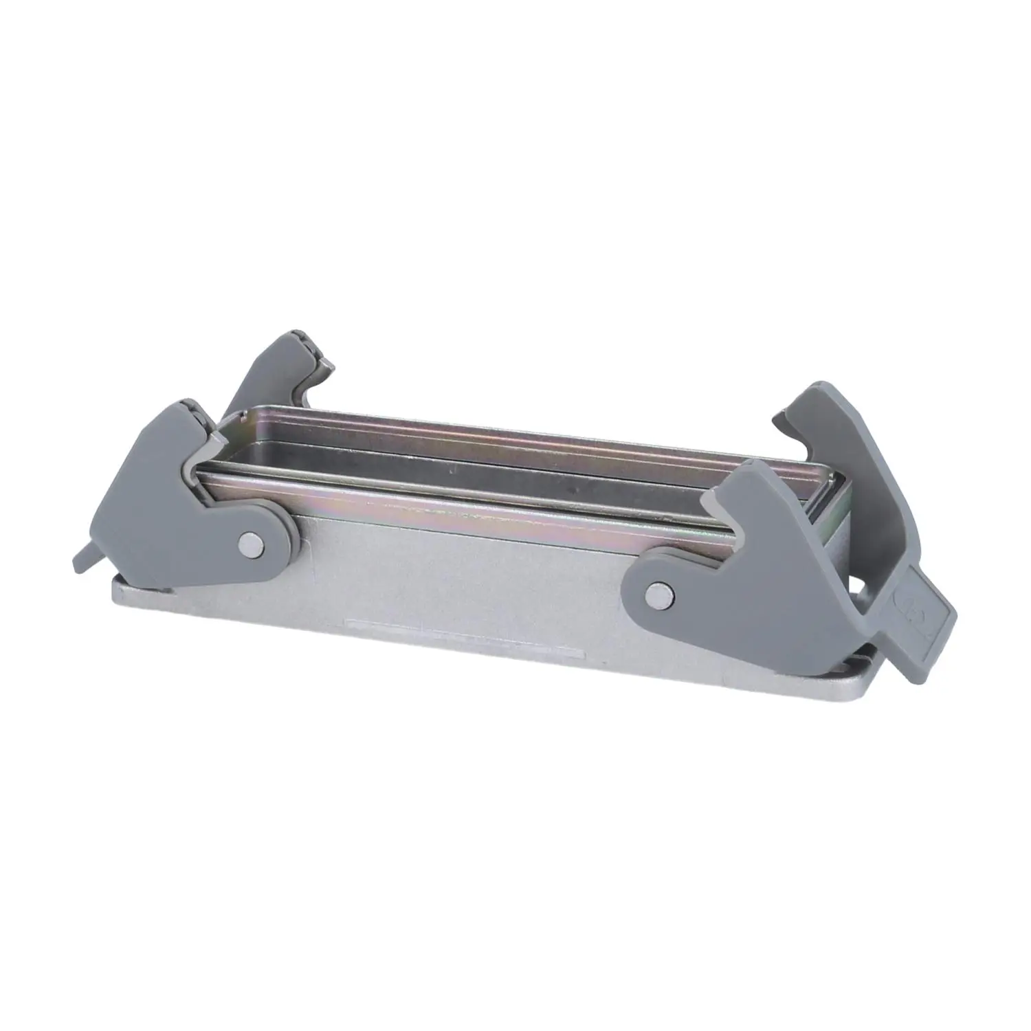 Produktfoto 1 von 09628240301 HARTING Han 24B EMV Anbaugehäuse mit 2 Querbügeln 2 Easy Lock Verriegelungsbügel