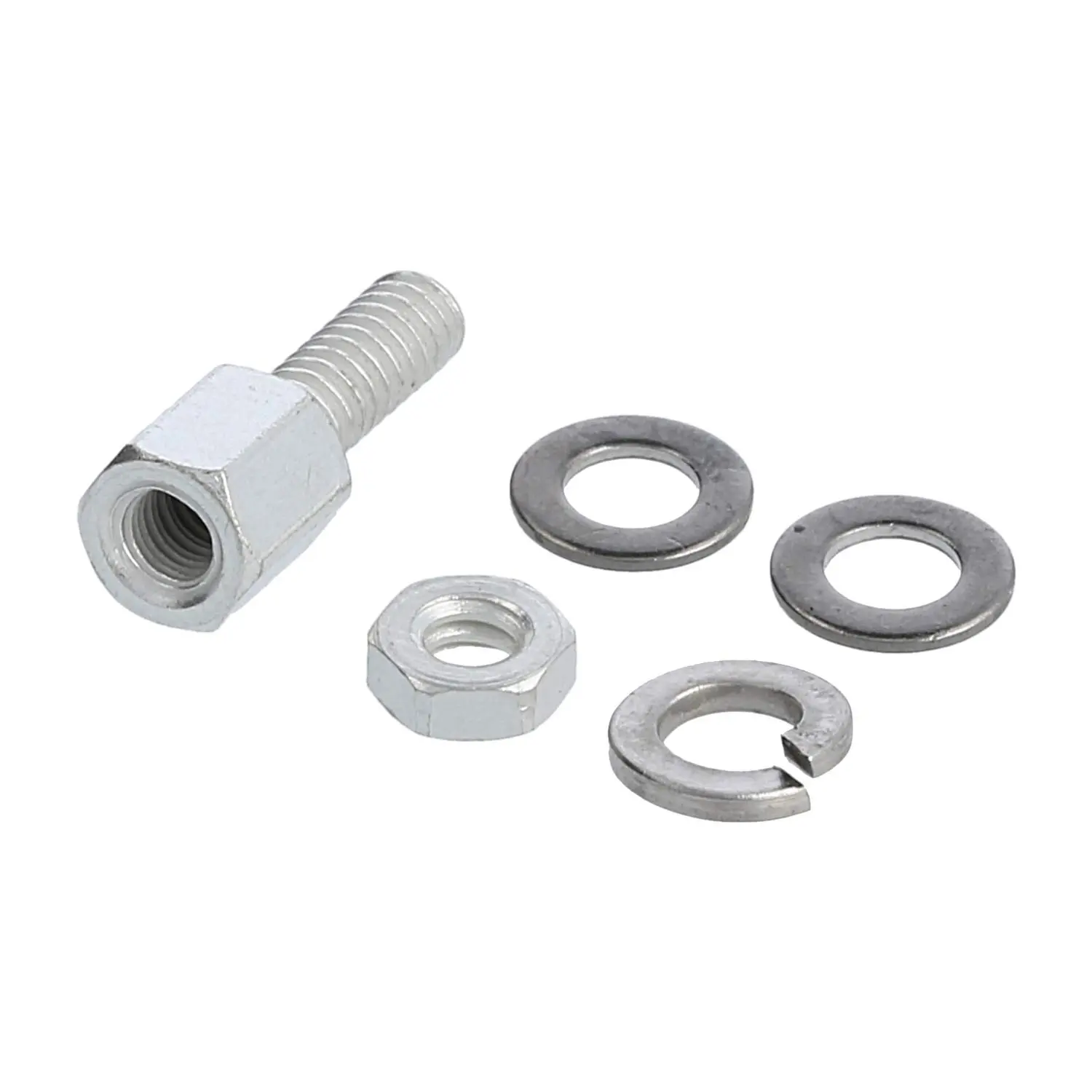 Produktfoto 1 von 09670009922 HARTING D-Sub Schraubbolzen-Set mit Mutter und Scheiben passend für Baugröße 9-50 Gewindelänge 8,0mm
