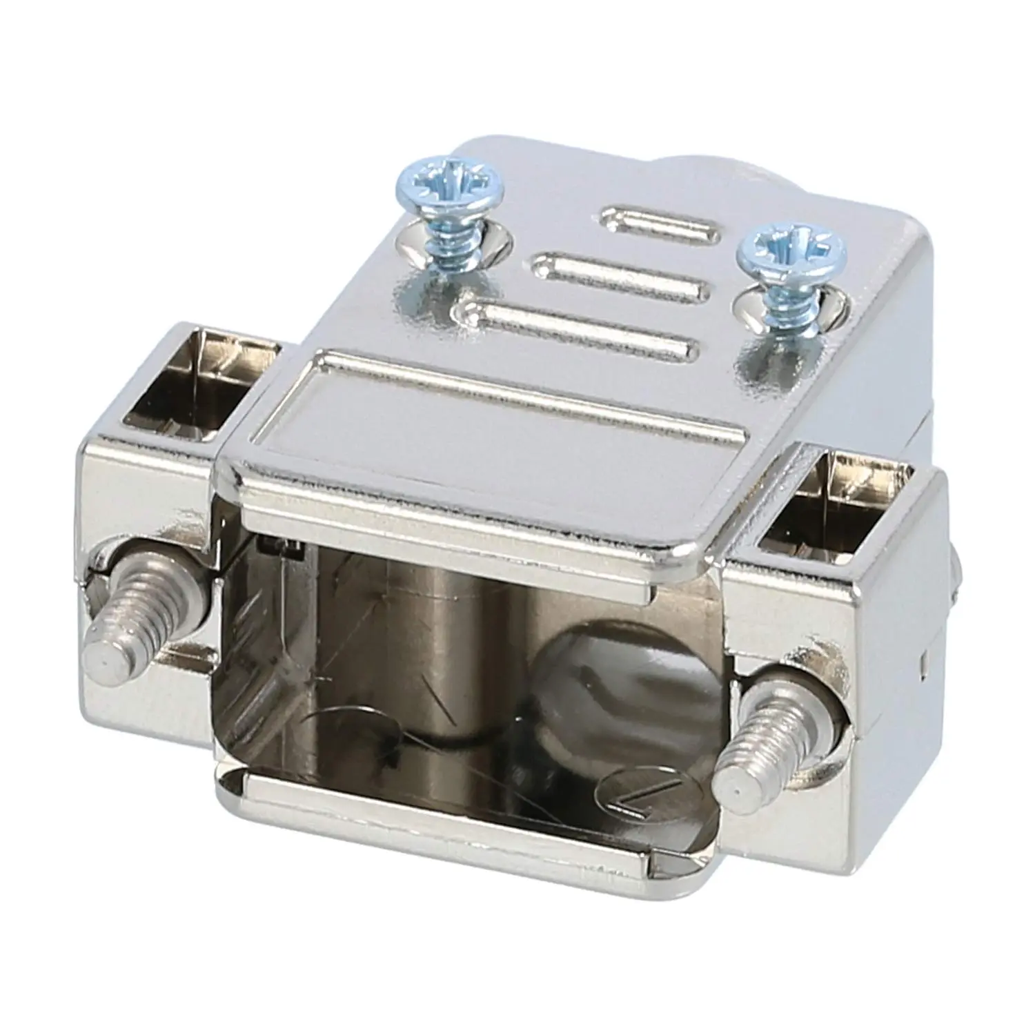 Produktfoto 1 von 09670090443 HARTING D-Sub Kunststoffgehäuse metallisiert passend für D-Sub Einsatz 9-polig, 15-polig (HD) gerade, Klemmbereich 1,5mm - 7,5mm