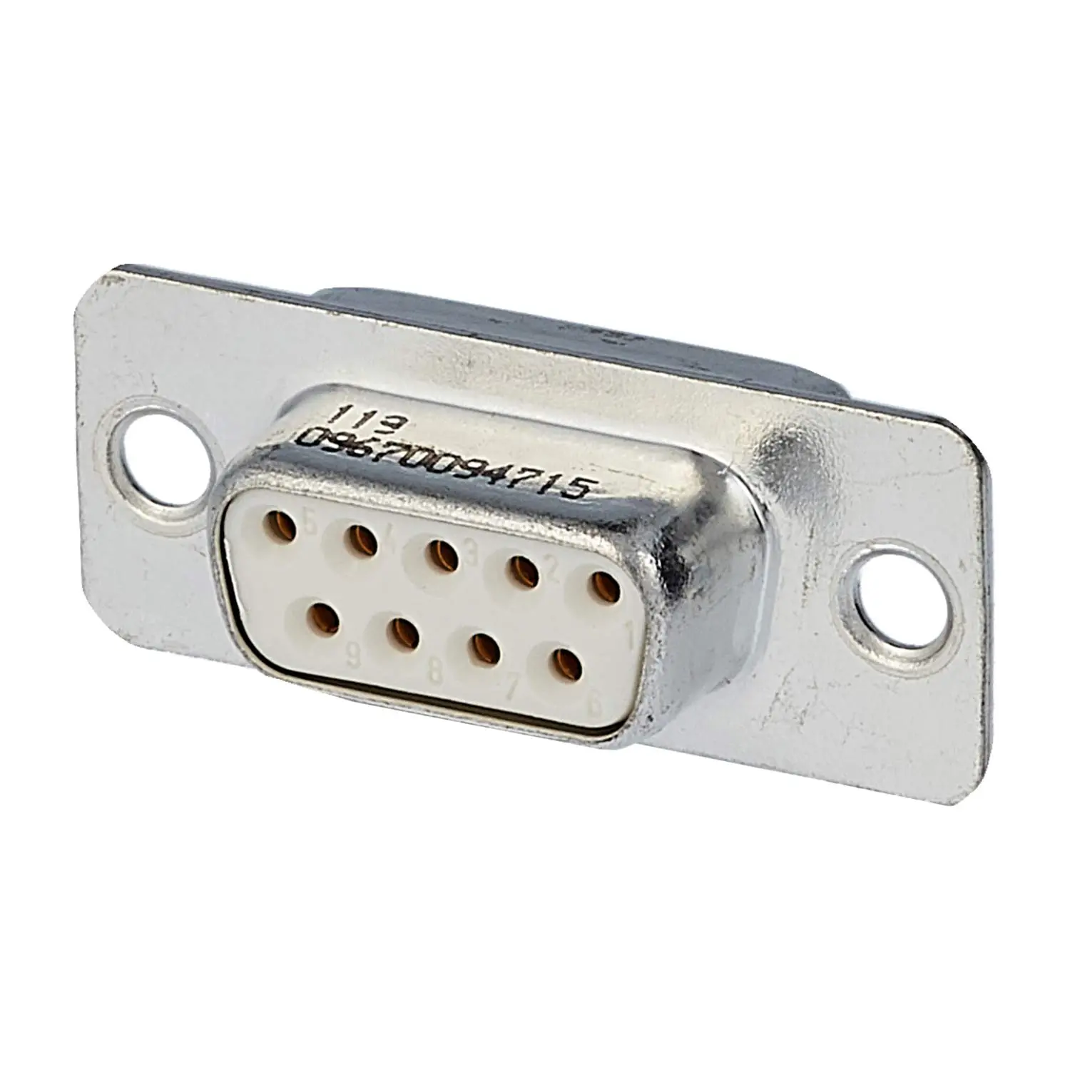 Produktfoto 1 von 09670094715 HARTING D-Sub Buchseneinsatz (F) passend für D-Sub Gehäuse Baugröße 9 und D-Sub Modul 9-polig Handlötanschluss