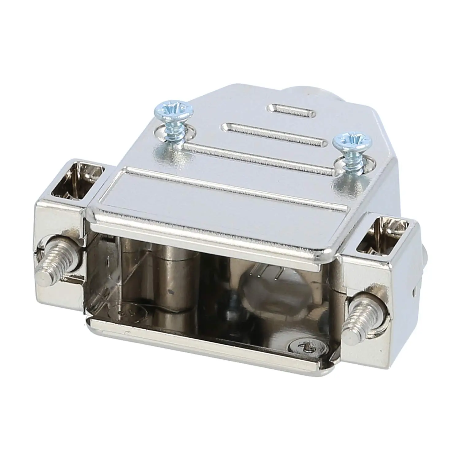 Produktfoto 1 von 09670150443 HARTING D-Sub Kunststoffgehäuse metallisiert passend für D-Sub Einsatz 15-polig, 26-polig (HD) gerade, Klemmbereich 3,3mm - 8,5mm