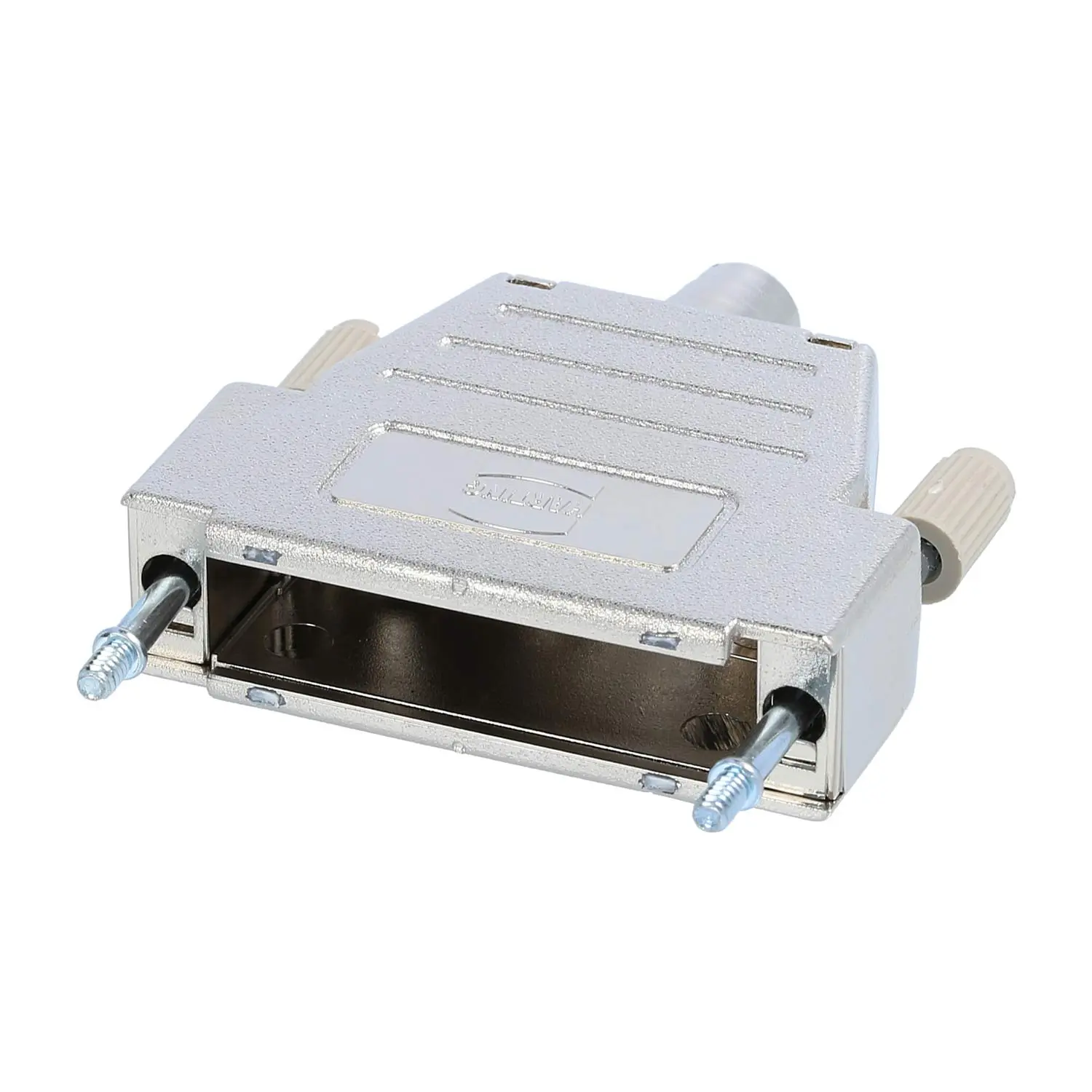Produktfoto 1 von 09670250435 HARTING D-Sub Kunststoffgehäuse metallisiert passend für D-Sub Einsatz 25-polig gerade und seitlich, Klemmbereich 3,3mm - 11,5mm