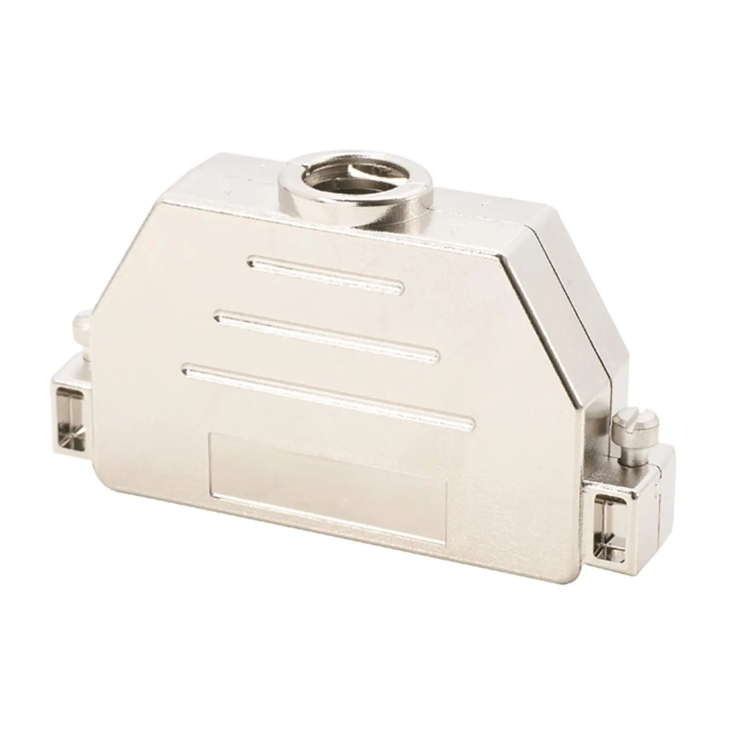 Produktfoto 1 von 09670370443 HARTING D-Sub Kunststoffgehäuse metallisiert passend für D-Sub Einsatz 37-polig gerade, Klemmbereich 3,5mm - 11,0mm