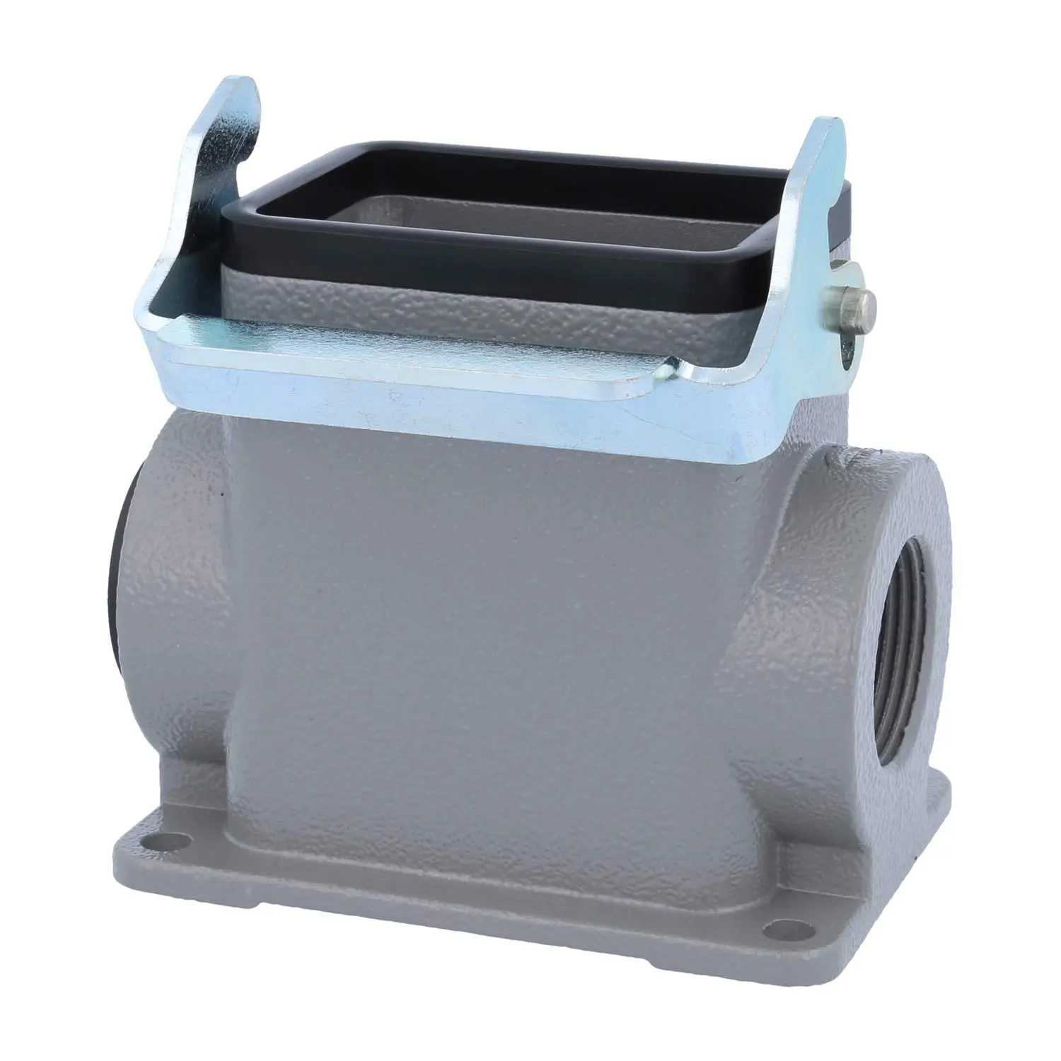 Produktfoto 1 von 04300060269 HARTING Han 6B Sockelgehäuse hoch, 1xM25 seitlicher Kabelabgang, mit 1 Längsbügel Verschraubung M25 Klemmbereich 9,0mm - 17,0mm