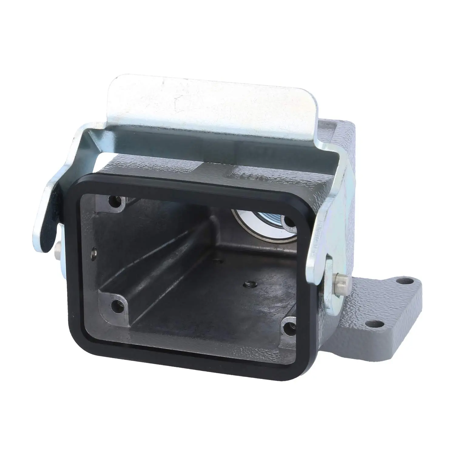 Produktfoto 1 von 04300060763 HARTING Han 6B Kupplungsgehäuse hoch, 1xM25 gerader Kabelabgang, mit 1 Längsbügel Verschraubung M25 Klemmbereich 9,0mm - 17,0mm