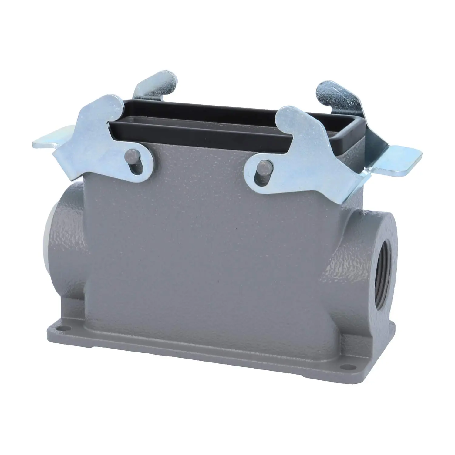 Produktfoto 1 von 04300160262 HARTING Han 16B Sockelgehäuse hoch, 1xM25 seitlicher Kabelabgang, mit 2 Querbügeln Verschraubung M25 Klemmbereich 9,0mm - 17,0mm