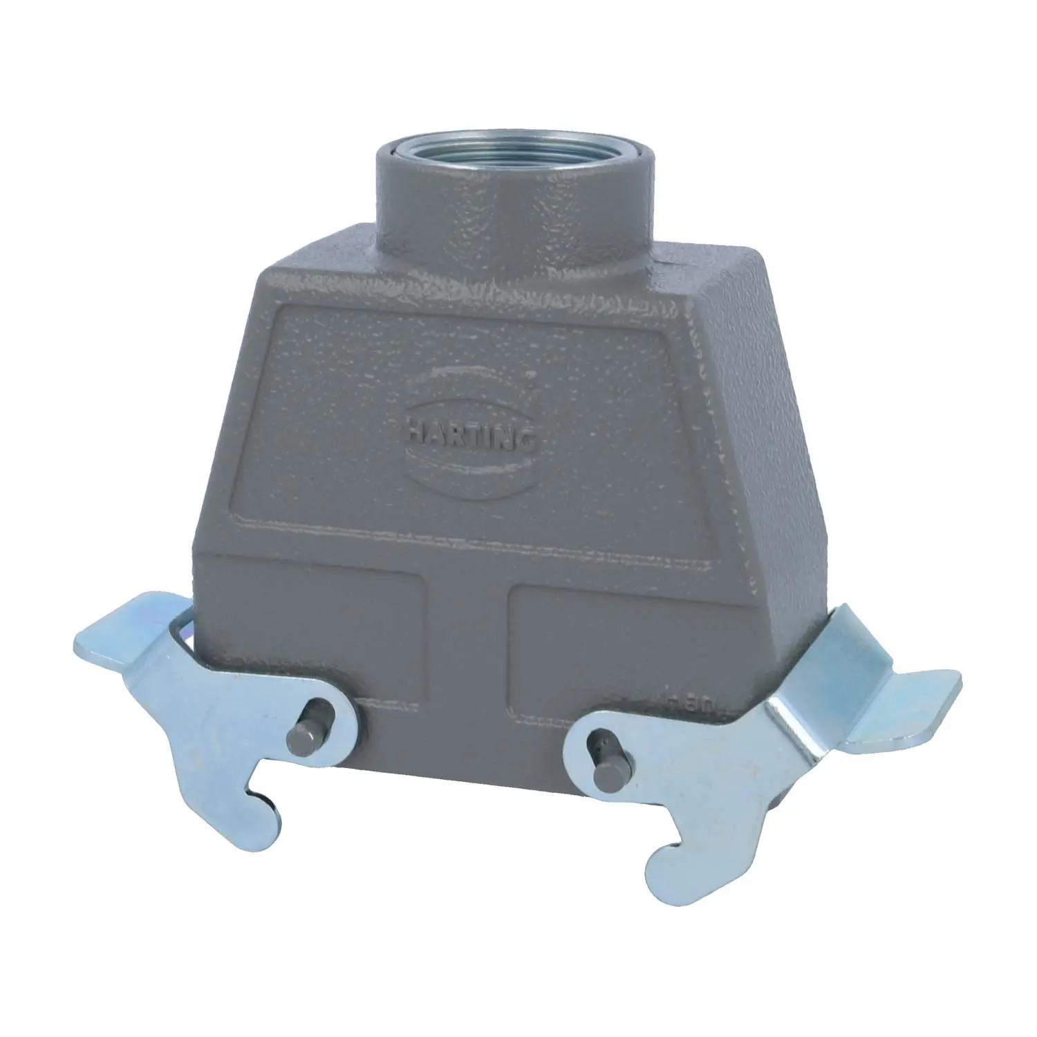 Produktfoto 1 von 04300160463 HARTING Han 16B Tüllengehäuse hoch, 1xM32 gerader Kabelabgang, mit 2 Querbügeln Verschraubung M32 Klemmbereich 11,0mm - 21,0mm