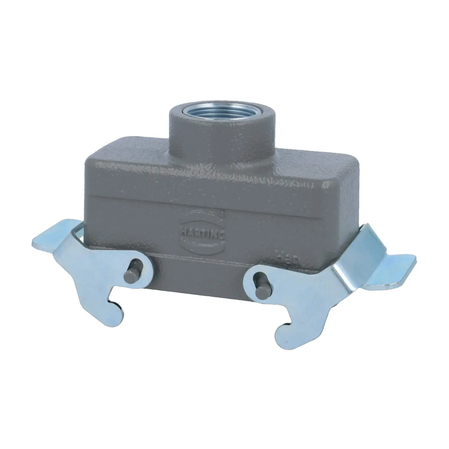 Produktfoto 1 von 04300161462 HARTING Han 16B Tüllengehäuse niedrig, 1xM25 gerader Kabelabgang, mit 2 Querbügeln Verschraubung M25 Klemmbereich 9,0mm - 17,0mm