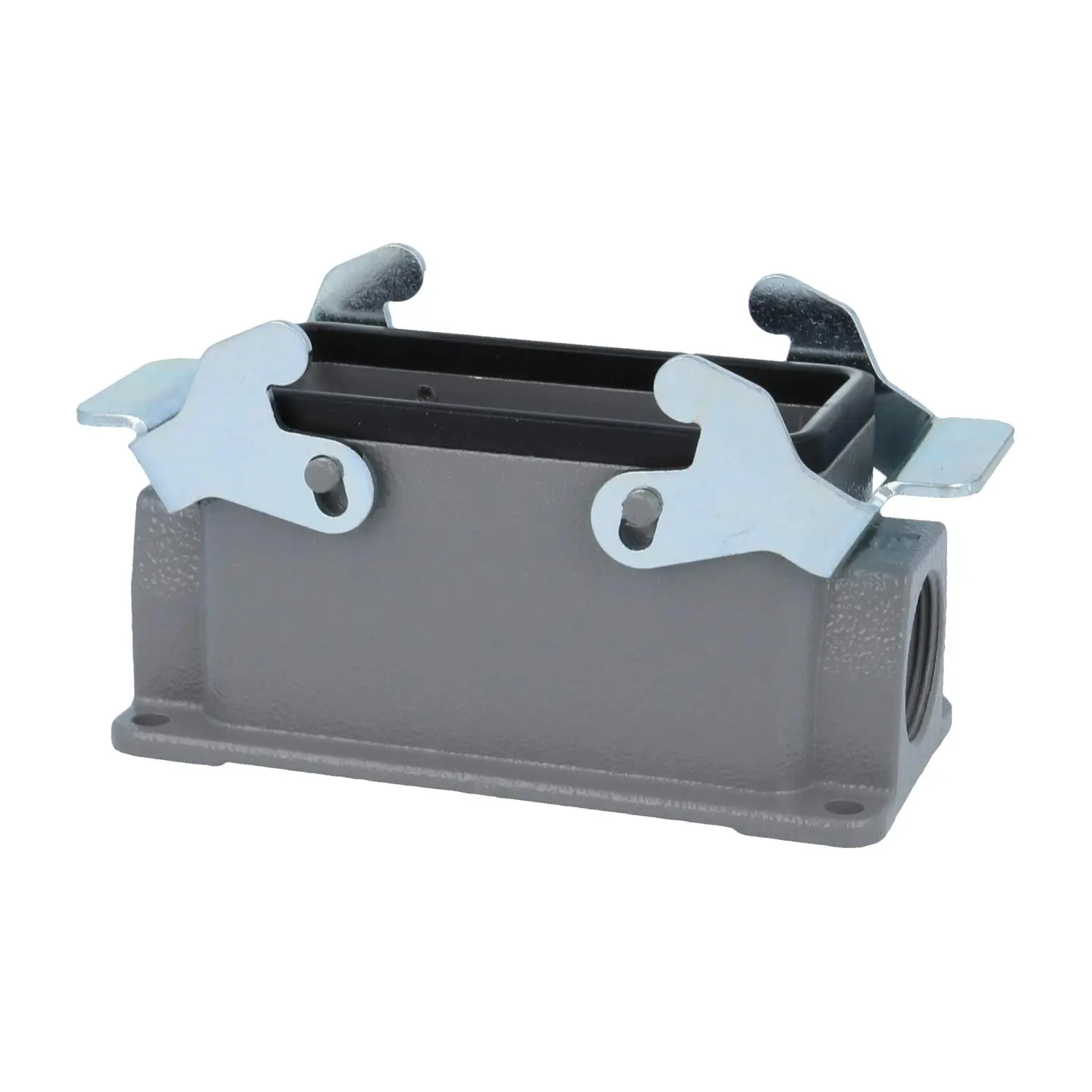 Produktfoto 1 von 04300161263 HARTING Han 16B Sockelgehäuse niedrig, 1xM25 seitlicher Kabelabgang, mit 2 Querbügeln Verschraubung M25 Klemmbereich 9,0mm - 17,0mm