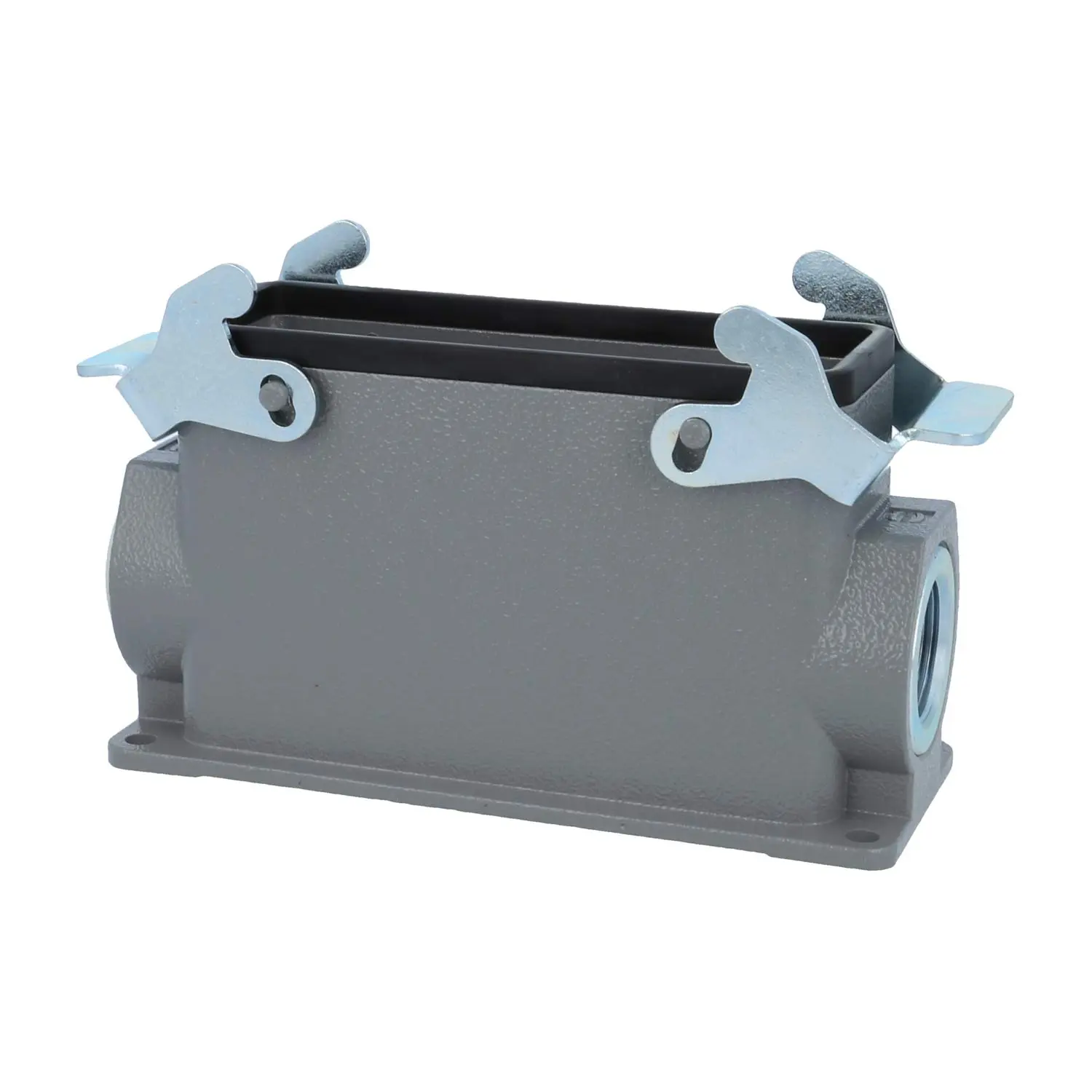 Produktfoto 1 von 04300240263 HARTING Han 24B Sockelgehäuse hoch, 1xM25 seitlicher Kabelabgang, mit 2 Querbügeln Verschraubung M25 Klemmbereich 9,0mm - 17,0mm