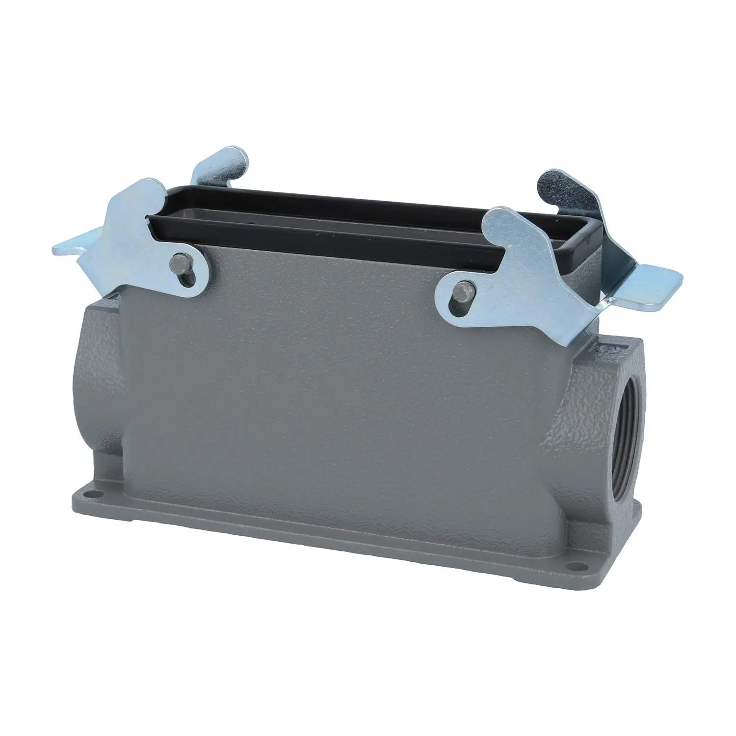 Produktfoto 1 von 04300240272 HARTING Han 24B Sockelgehäuse hoch, 2xM32 seitlicher Kabelabgang, mit 2 Querbügeln Verschraubung M32 Klemmbereich 11,0mm - 21,0mm