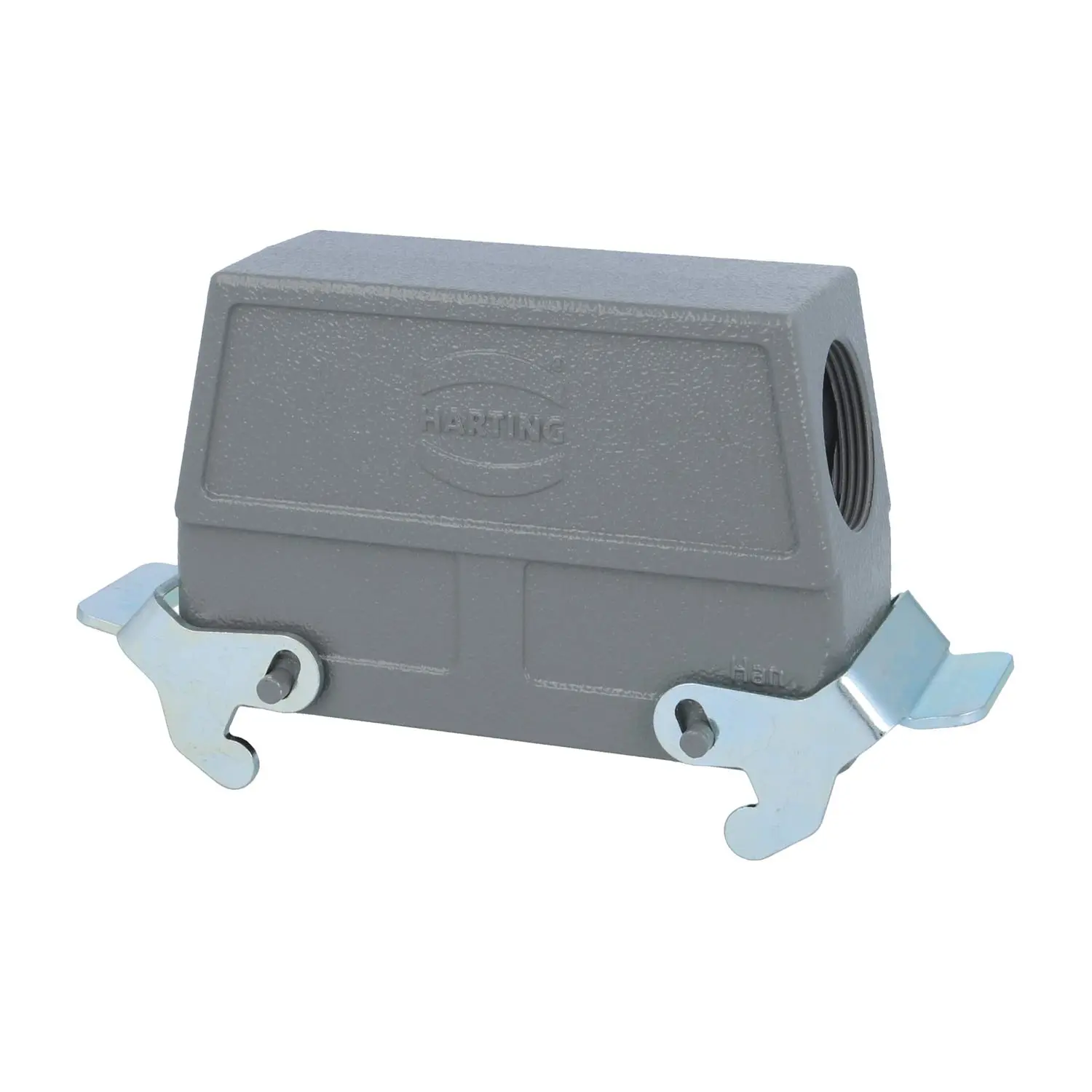 04300240567 HARTING Han 24B Tüllengehäuse hoch, 1xM32 seitlicher Kabelabgang, mit 2 Querbügeln Verschraubung M32 Klemmbereich 11,0mm - 21,0mm
