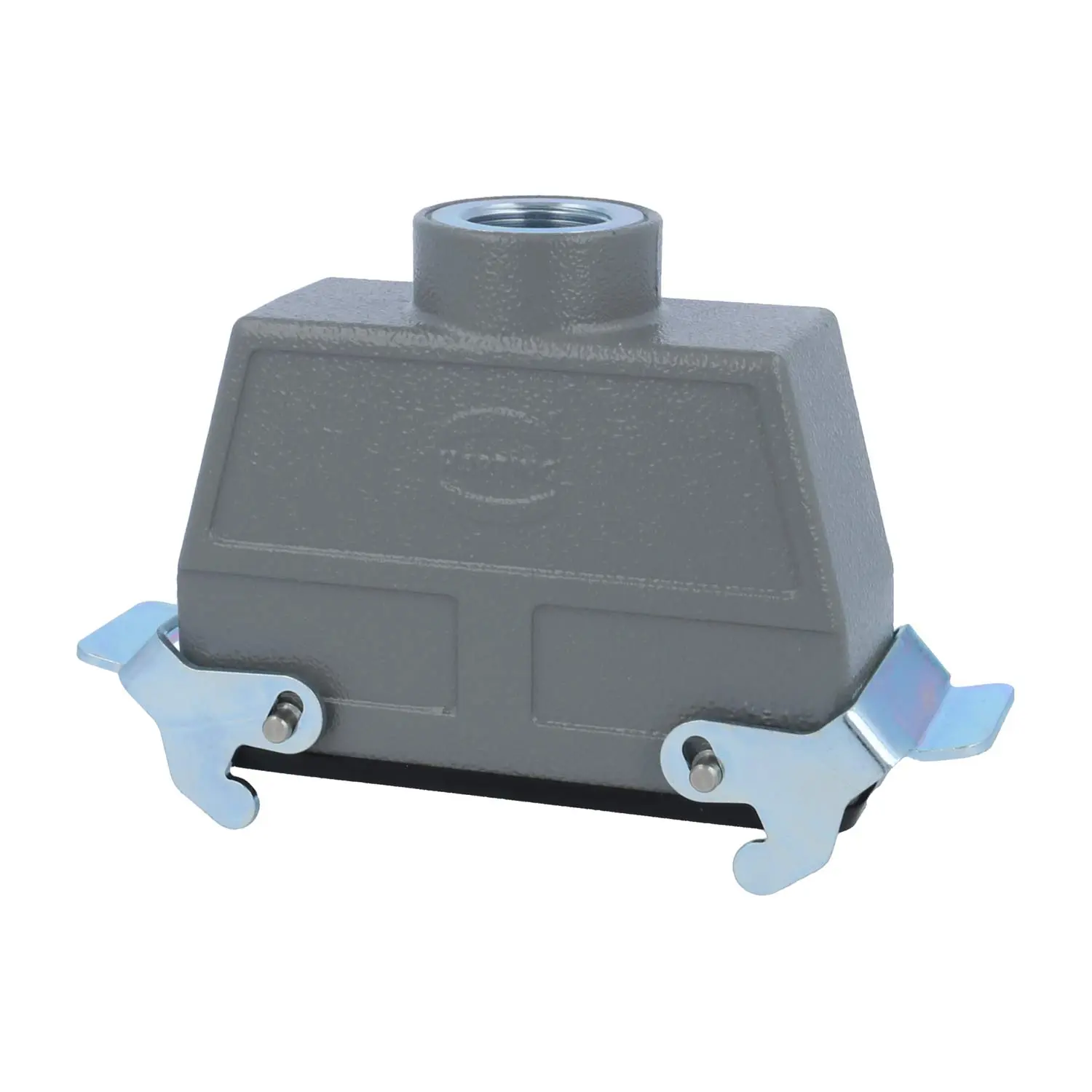 Produktfoto 1 von 04300240761 HARTING Han 24B Kupplungsgehäuse hoch, 1xM25 gerader Kabelabgang, mit 2 Querbügeln Verschraubung M25 Klemmbereich 9,0mm - 17,0mm