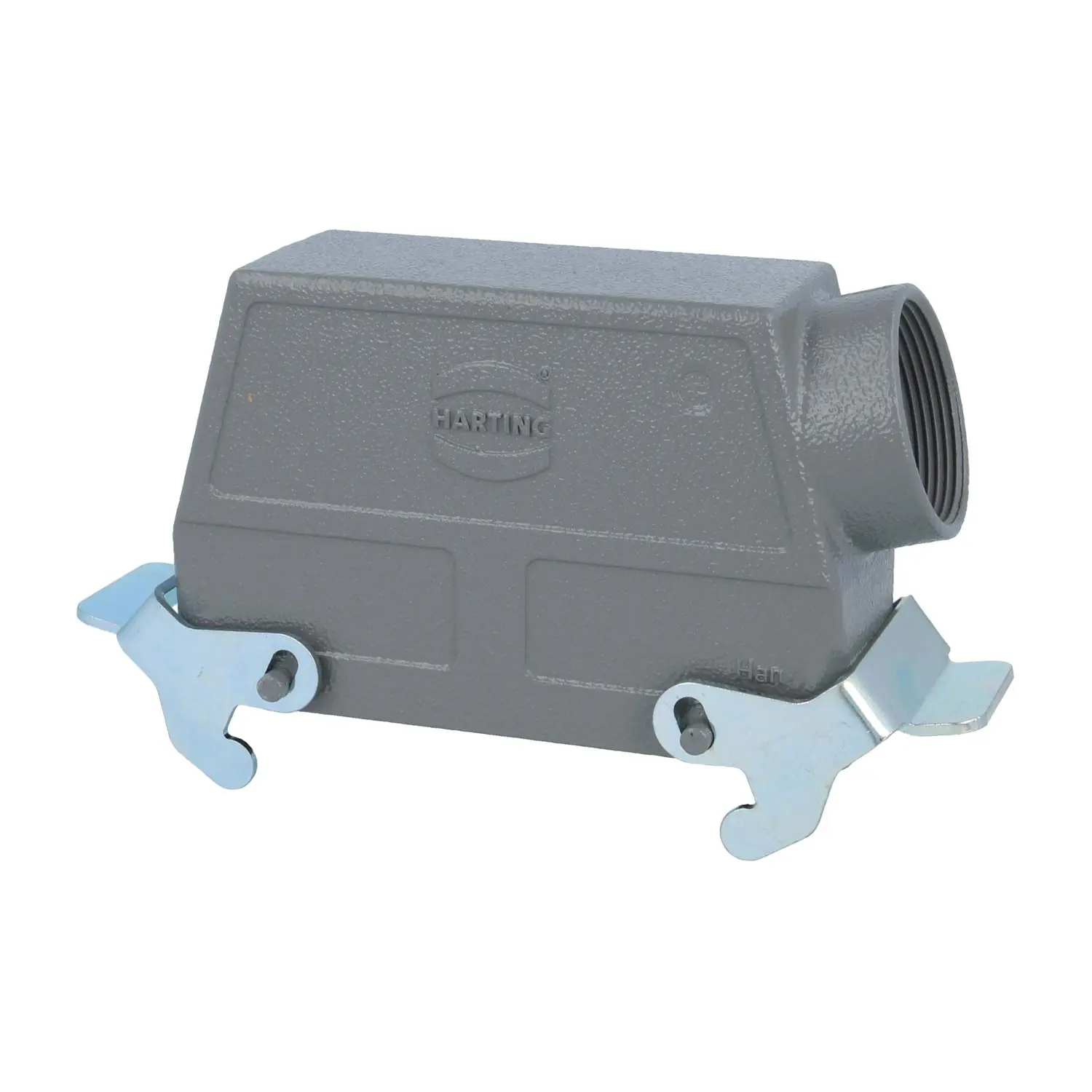 Produktfoto 1 von 04300240531 HARTING Han 24B Tüllengehäuse hoch, 1xPG29 seitlicher Kabelabgang, mit 2 Querbügeln Verschraubung PG29 Klemmbereich 16,0mm - 25,0mm