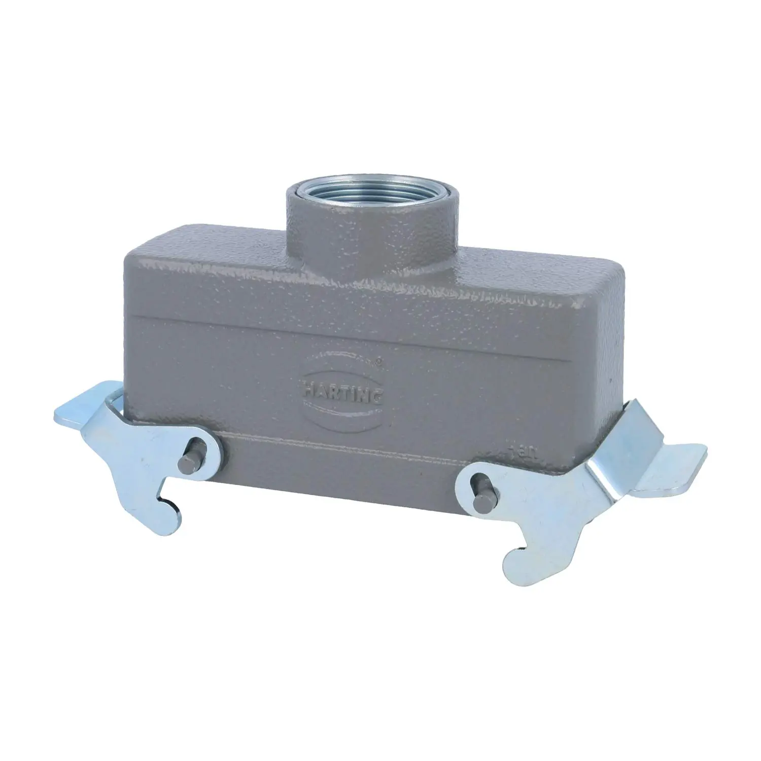 Produktfoto 1 von 04300241463 HARTING Han 24B Tüllengehäuse niedrig, 1xM32 gerader Kabelabgang, mit 2 Querbügeln Verschraubung M32 Klemmbereich 11,0mm - 21,0mm