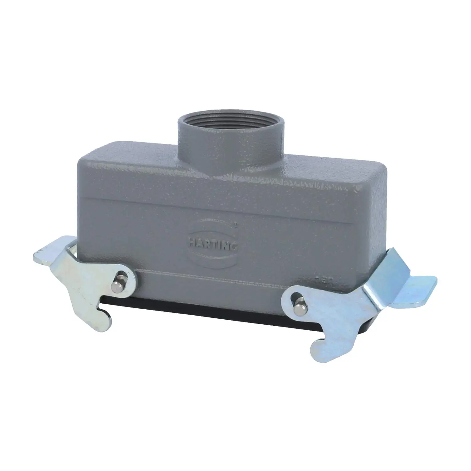 Produktfoto 1 von 04300241731 HARTING Han 24B Kupplungsgehäuse niedrig, 1xPG29 gerader Kabelabgang, mit 2 Querbügeln Verschraubung PG29 Klemmbereich 16,0mm - 25,0mm