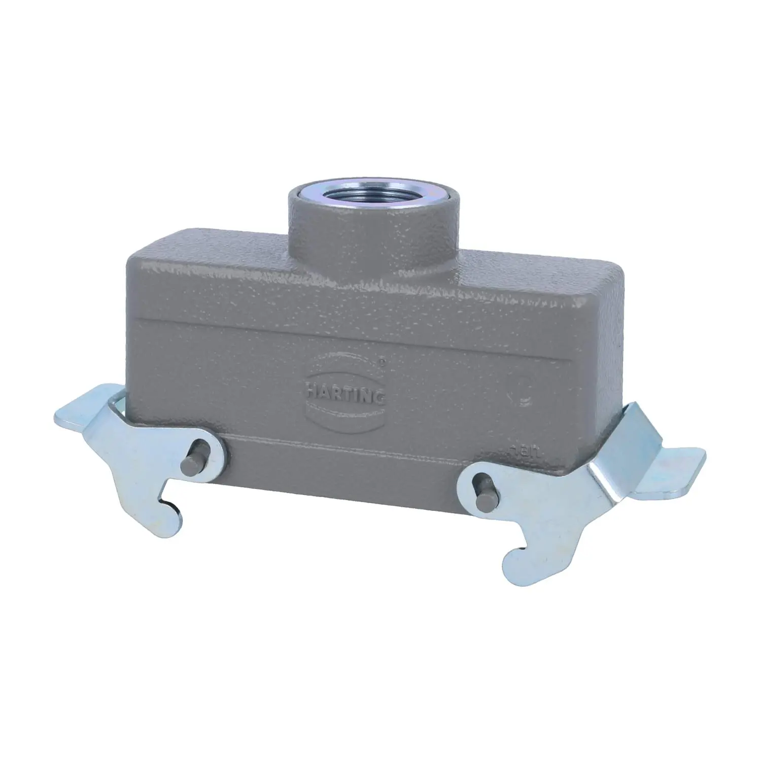 04300241465 HARTING Han 24B Tüllengehäuse niedrig, 1xM25 gerader Kabelabgang, mit 2 Querbügeln Verschraubung M25 Klemmbereich 9,0mm - 17,0mm