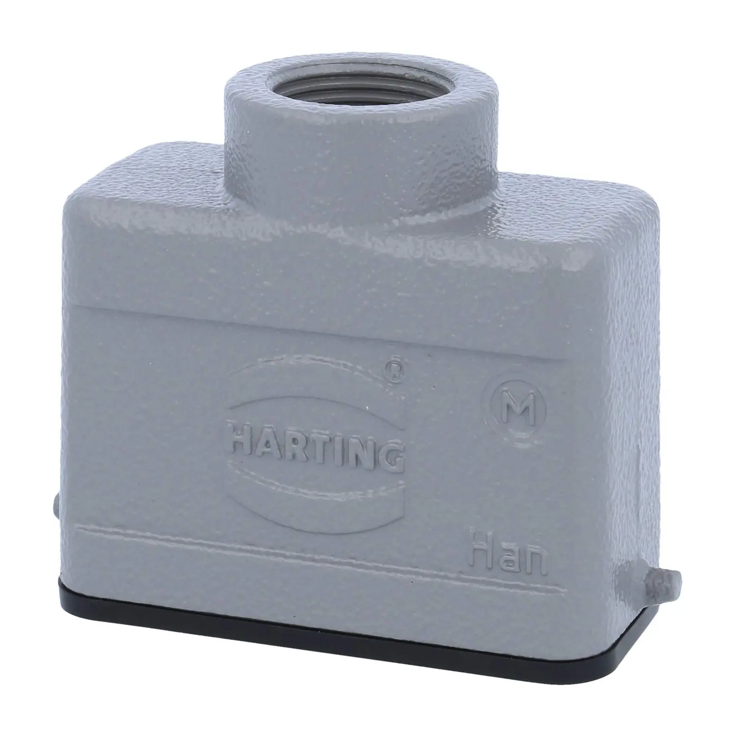 Produktfoto 1 von 19200101440 HARTING Han 10A Tüllengehäuse niedrig, 1xM20 gerader Kabelabgang, für 1 Bügel (am Unterteil) Verschraubung M20 Klemmbereich 7,0mm - 13,0mm