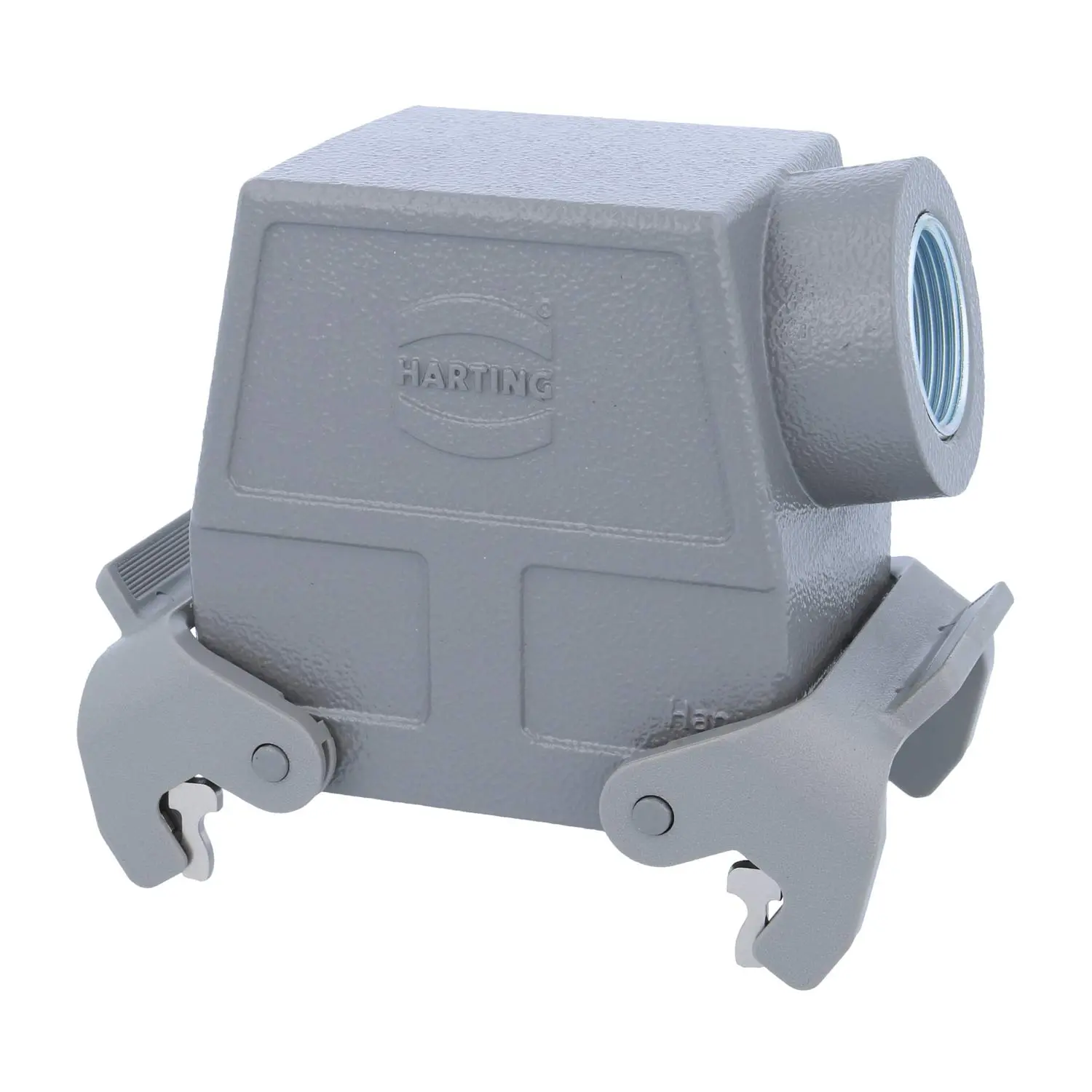 Produktfoto 1 von 05200320563 HARTING Han 32A Tüllengehäuse hoch, 1xM25 seitlicher Kabelabgang, mit 2 Querbügeln Verschraubung M25 Klemmbereich 9,0mm - 17,0mm