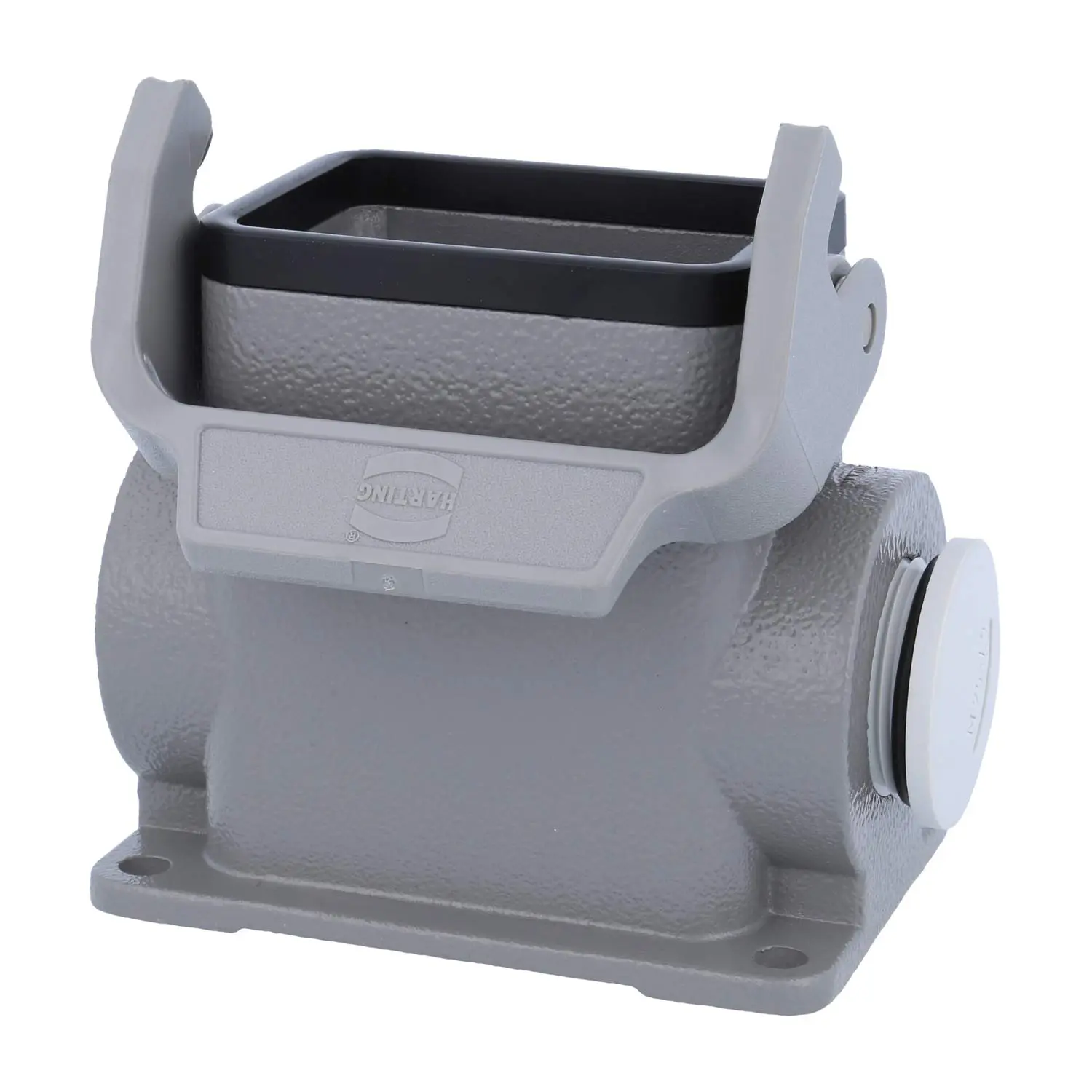 Produktfoto 1 von 05300060269 HARTING Han 6B Sockelgehäuse hoch, 1xM25 seitlicher Kabelabgang, mit 1 Längsbügel Verschraubung M25 Klemmbereich 9,0mm - 17,0mm
