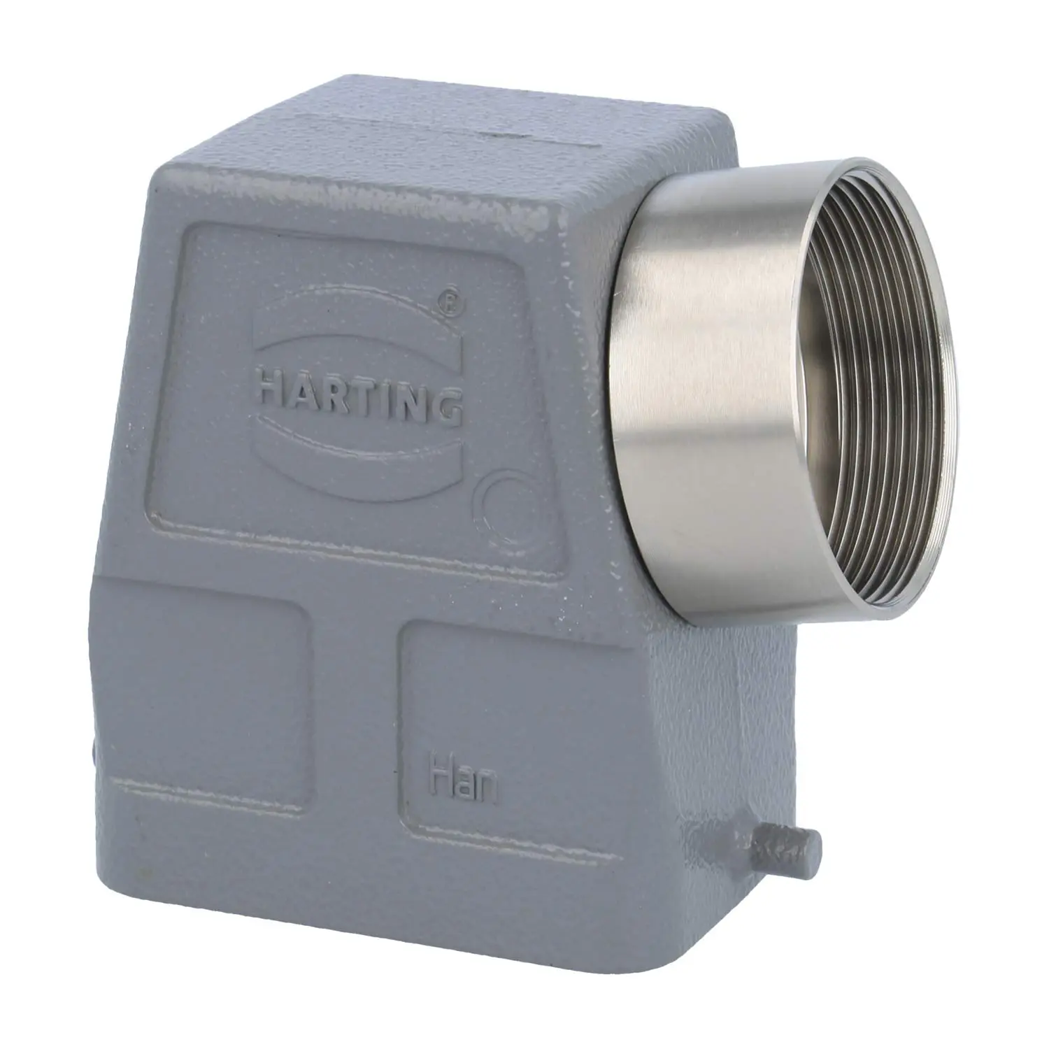 Produktfoto 1 von 05300060564 HARTING Han 6B Tüllengehäuse hoch, 1xM40 seitlicher Kabelabgang, für 1 Bügel (am Unterteil) Verschraubung M40 Klemmbereich 19,0mm - 28,0mm