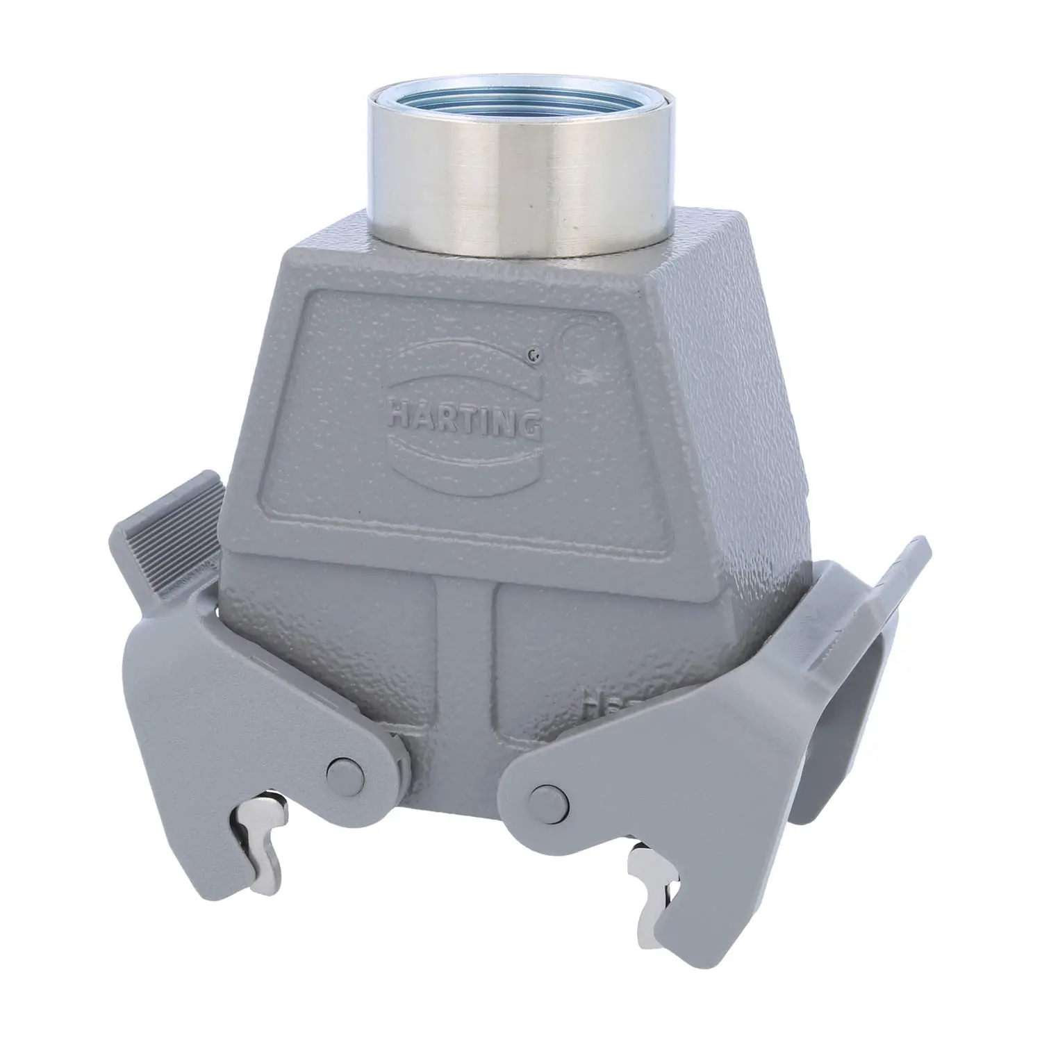 Produktfoto 1 von 05300100465 HARTING Han 10B Tüllengehäuse hoch, 1xM32 gerader Kabelabgang, mit 2 Querbügeln Verschraubung M32 Klemmbereich 11,0mm - 21,0mm