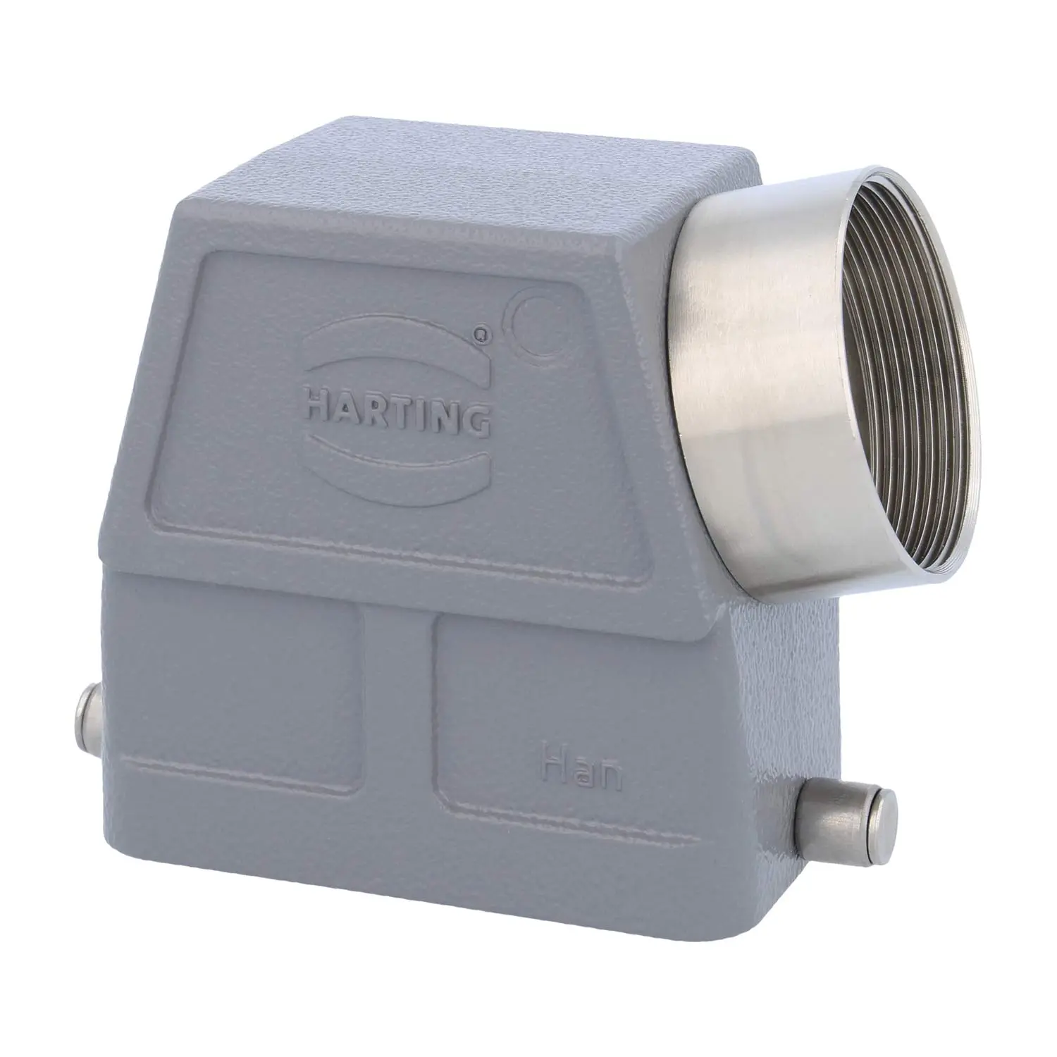 Produktfoto 1 von 05300100594 HARTING Han 10B Tüllengehäuse hoch, 1xM40 seitlicher Kabelabgang, für 1 Bügel (am Unterteil) Verschraubung M40 Klemmbereich 19,0mm - 28,0mm