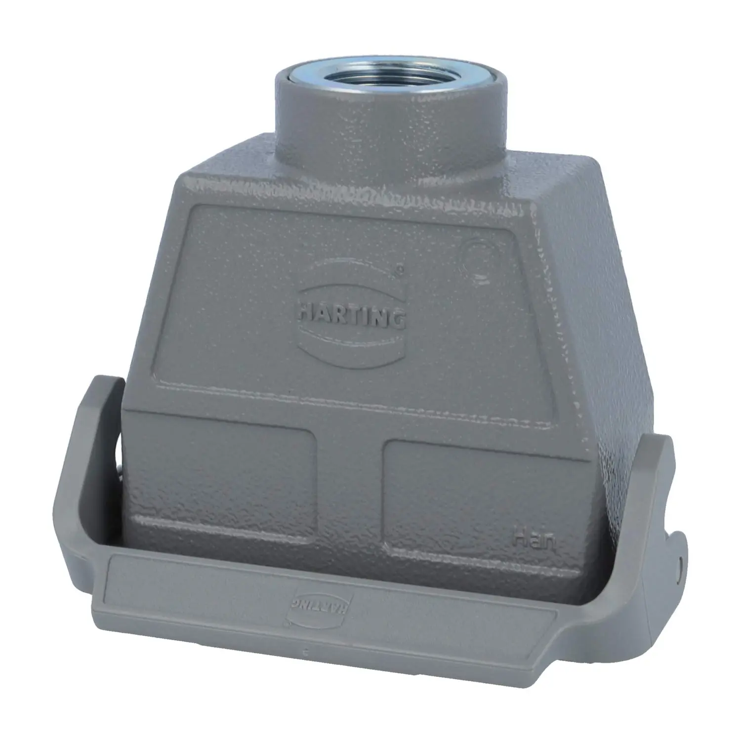 Produktfoto 1 von 05300160763 HARTING Han 16B Kupplungsgehäuse hoch, 1xM25 gerader Kabelabgang, mit 1 Längsbügel Verschraubung M25 Klemmbereich 9,0mm - 17,0mm