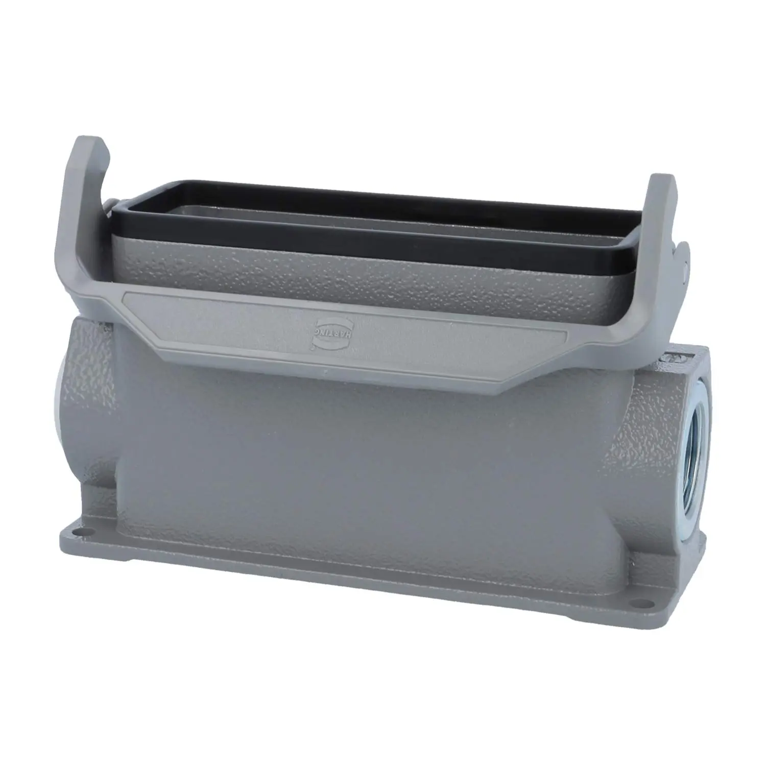 Produktfoto 1 von 05300240265 HARTING Han 24B Sockelgehäuse hoch, 1xM25 seitlicher Kabelabgang, mit 1 Längsbügel Verschraubung M25 Klemmbereich 9,0mm - 17,0mm