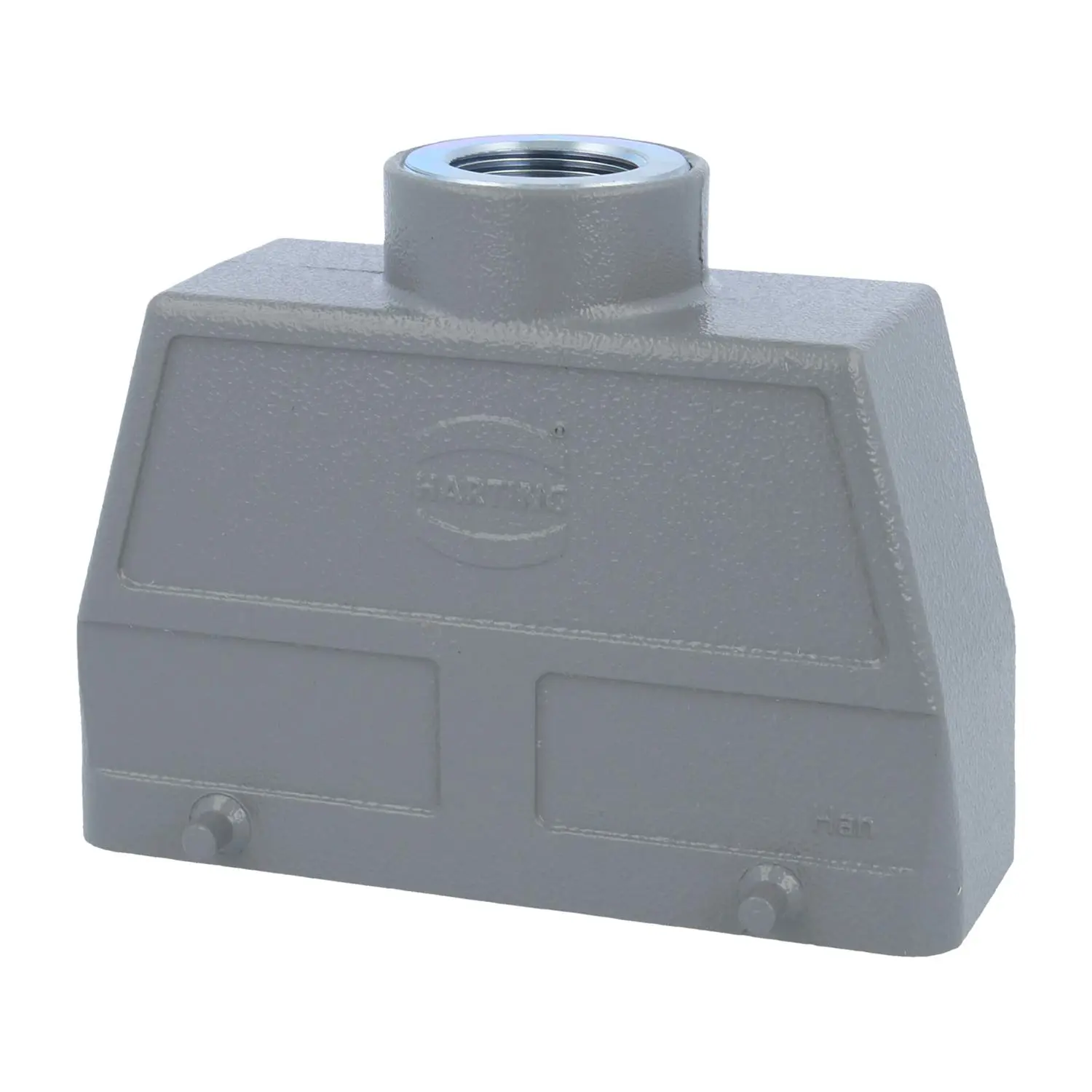 Produktfoto 1 von 05300240461 HARTING Han 24B Tüllengehäuse hoch, 1xM25 gerader Kabelabgang, für 2 Bügel (am Unterteil) Verschraubung M25 Klemmbereich 9,0mm - 17,0mm
