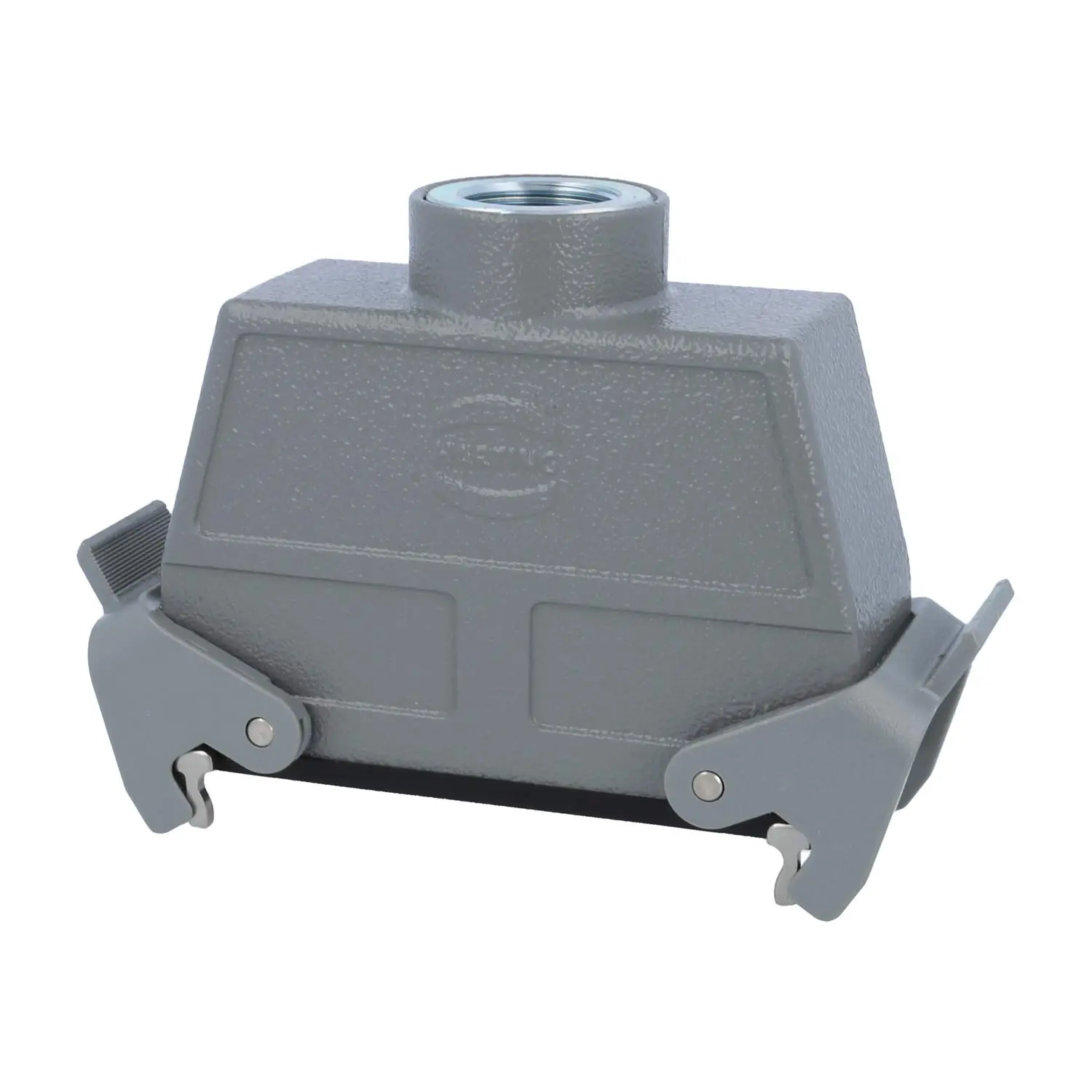 Produktfoto 1 von 05300240761 HARTING Han 24B Kupplungsgehäuse hoch, 1xM25 gerader Kabelabgang, mit 2 Querbügeln Verschraubung M25 Klemmbereich 9,0mm - 17,0mm
