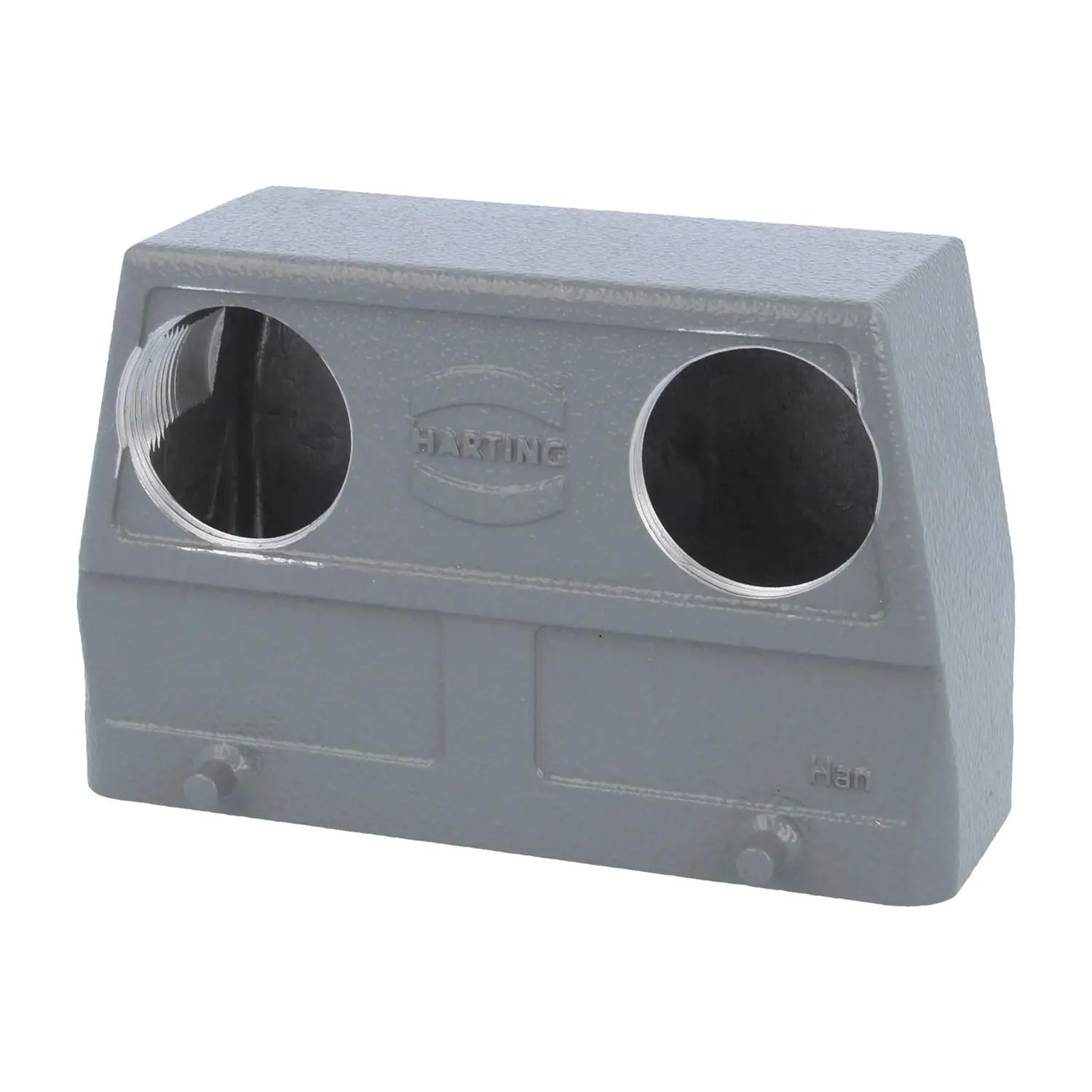 Produktfoto 1 von 05300240661 HARTING Han 24B Tüllengehäuse hoch, 2xM32 Front Kabelabgang, für 2 Bügel (am Unterteil) Verschraubung M32 Klemmbereich 11,0mm - 21,0mm