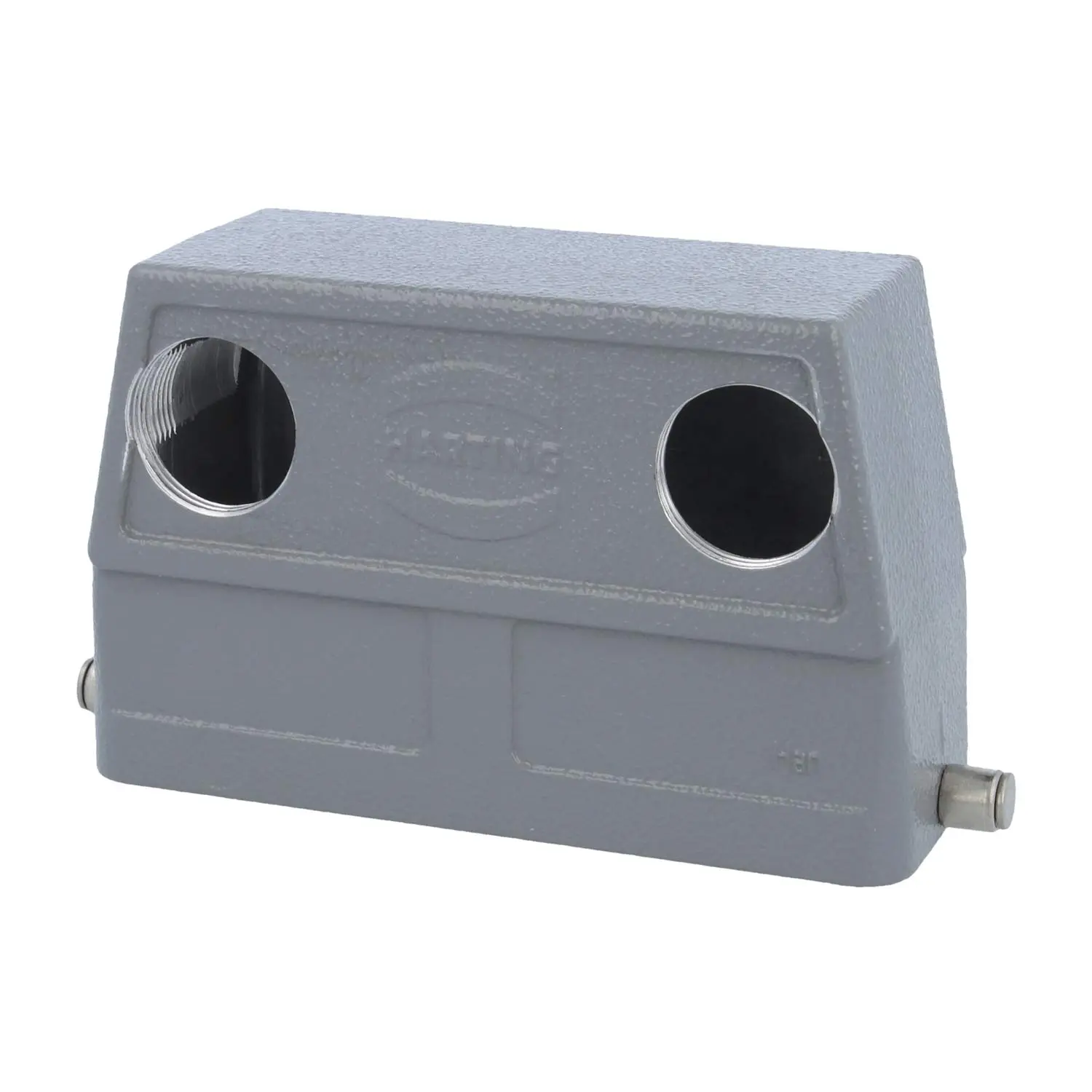 Produktfoto 1 von 05300240664 HARTING Han 24B Tüllengehäuse hoch, 2xM25 Front Kabelabgang, für 1 Bügel (am Unterteil) Verschraubung M25 Klemmbereich 9,0mm - 17,0mm