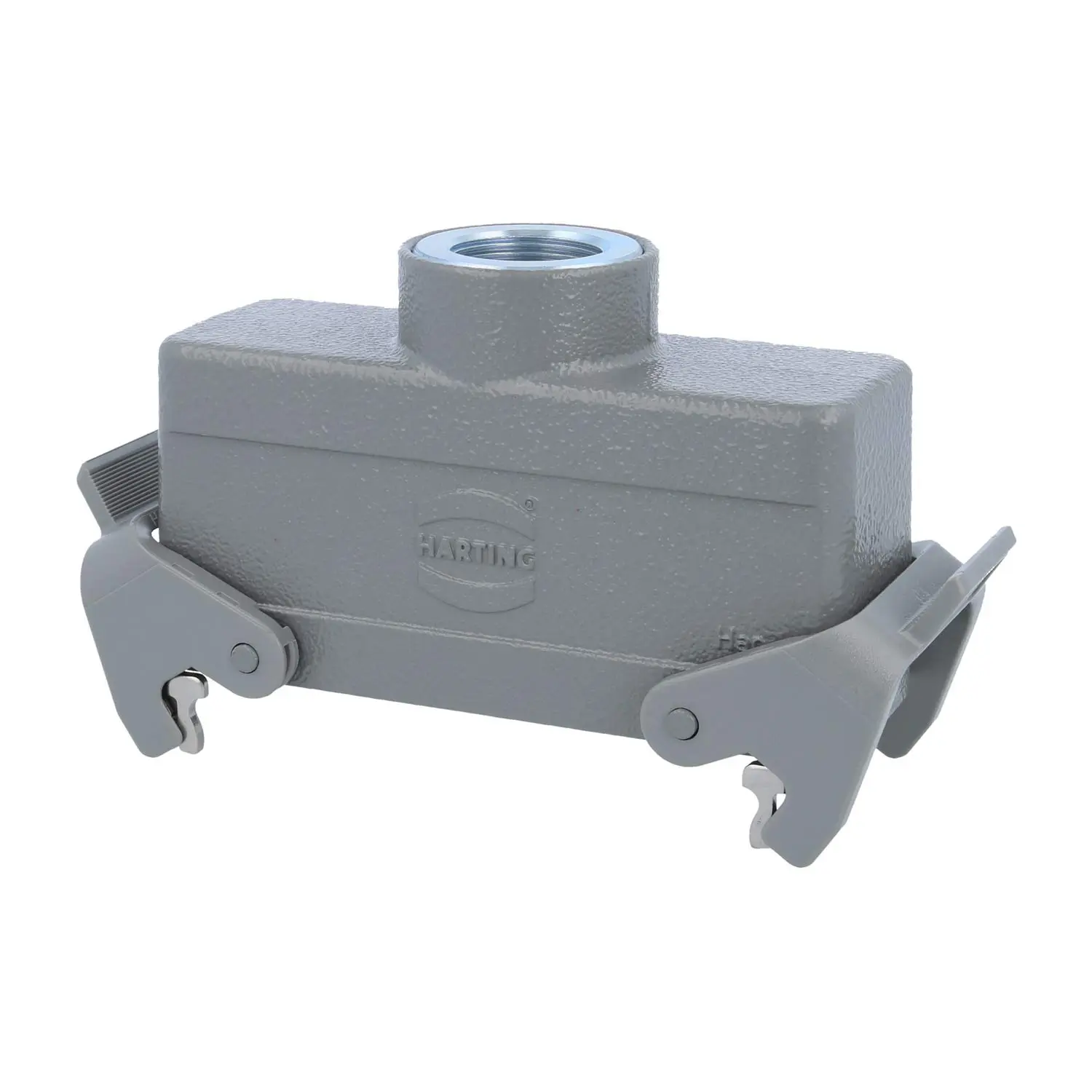 Produktfoto 1 von 05300241465 HARTING Han 24B Tüllengehäuse niedrig, 1xM25 gerader Kabelabgang, mit 2 Querbügeln Verschraubung M25 Klemmbereich 9,0mm - 17,0mm