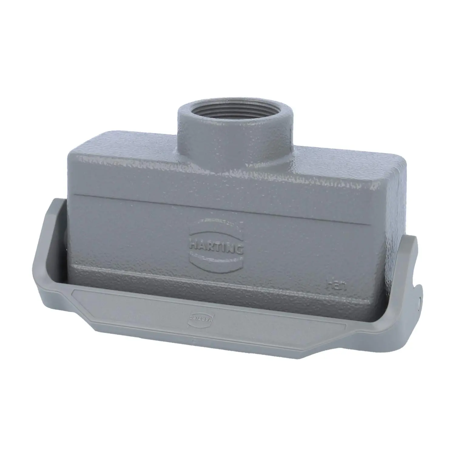 Produktfoto 1 von 19300241752 HARTING Han 24B Kupplungsgehäuse niedrig, 1xM32 gerader Kabelabgang, mit 1 Längsbügel Verschraubung M32 Klemmbereich 11,0mm - 21,0mm