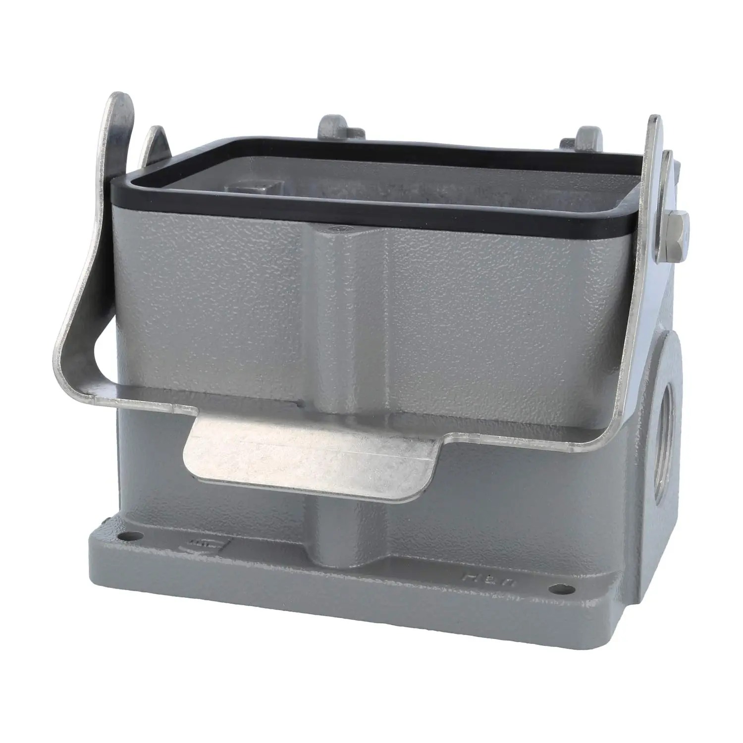 Produktfoto 1 von 05300480265 HARTING Han 48B Sockelgehäuse hoch, 1xM32 seitlicher Kabelabgang, mit 1 Längsbügel Verschraubung M32 Klemmbereich 11,0mm - 21,0mm