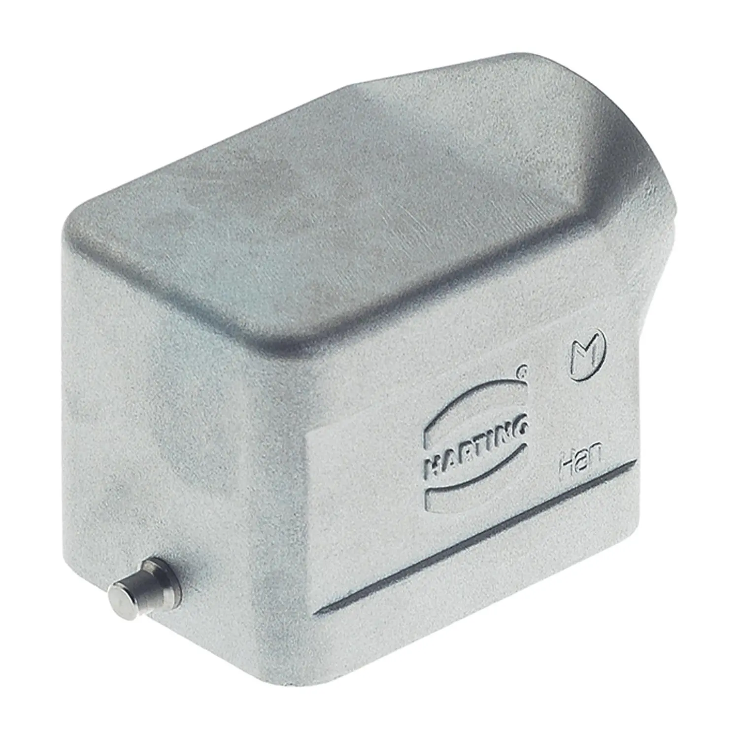 Produktfoto 1 von 19628061540 HARTING Han 6B EMV / High Temp Tüllengehäuse niedrig, 1xM20 seitlicher Kabelabgang, für 1 Bügel (am Unterteil) EMV-Verschraubung M20 Klemmbereich 7,0mm - 12,5mm