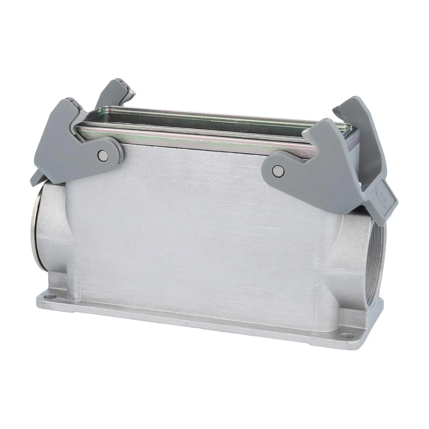 Produktfoto 1 von 05628240272 HARTING Han 24B EMV Sockelgehäuse hoch, 1xM40 seitlicher Kabelabgang, mit 2 Querbügeln EMV-Verschraubung M40 Klemmbereich 19,0mm - 28,0mm