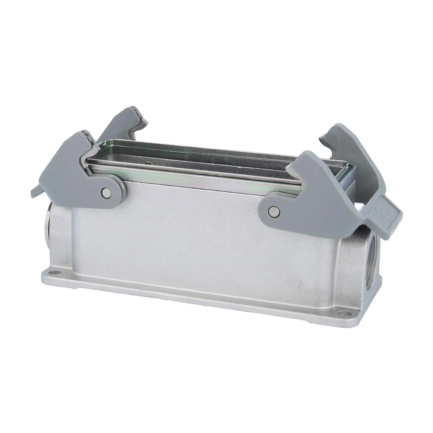 Produktfoto 1 von 05628241270 HARTING Han 24B EMV Sockelgehäuse niedrig, 1xM25 seitlicher Kabelabgang, mit 2 Querbügeln EMV-Verschraubung M25 Klemmbereich 9,0mm - 16,5mm
