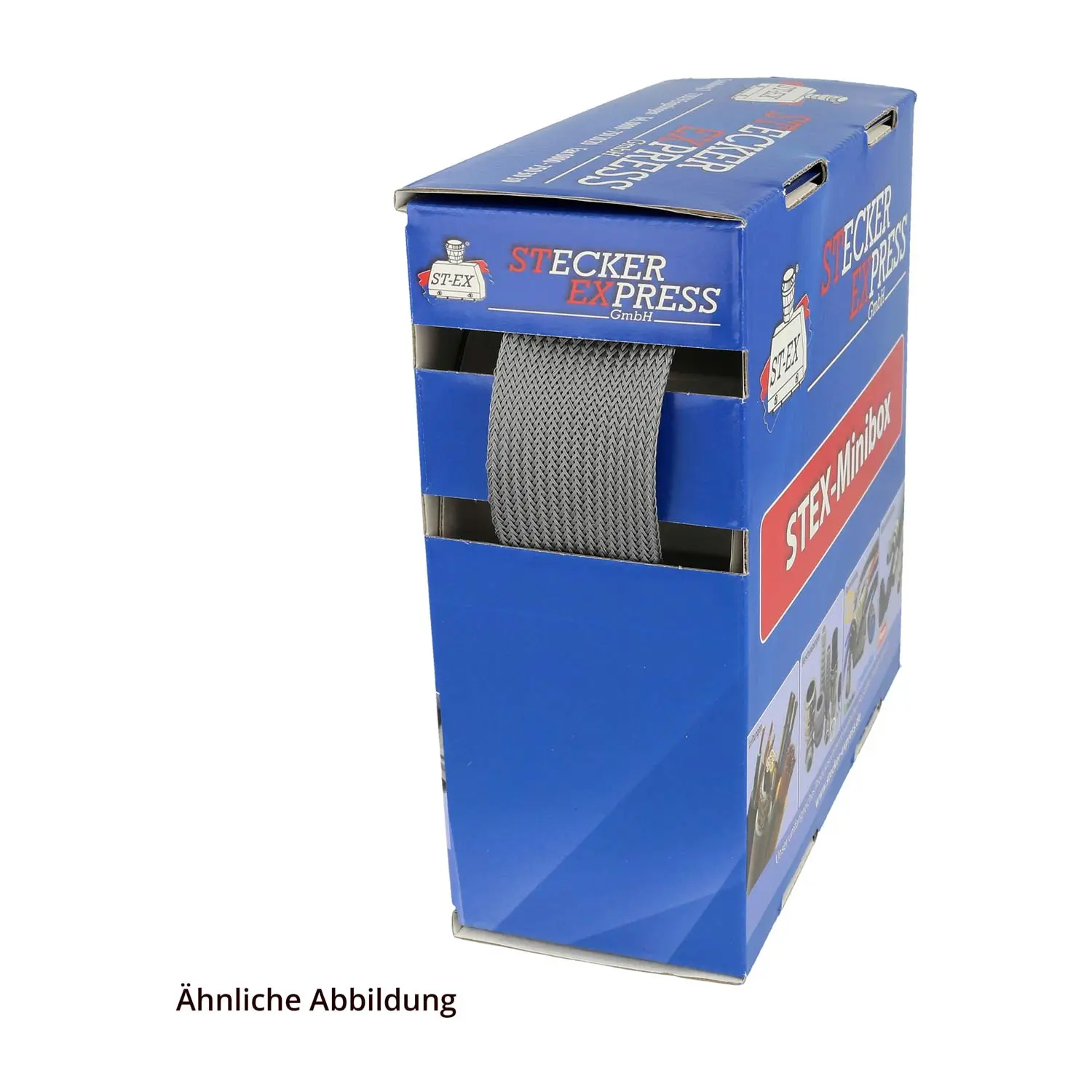 Produktfoto 1 von Minibox HG-PET grau Hohlgeflechtschlauch PET-Monofile Einsatzbereich 3,0mm - 11,0mm Temperaturbereich -50°C bis 150°C kurzzeitig 175°C