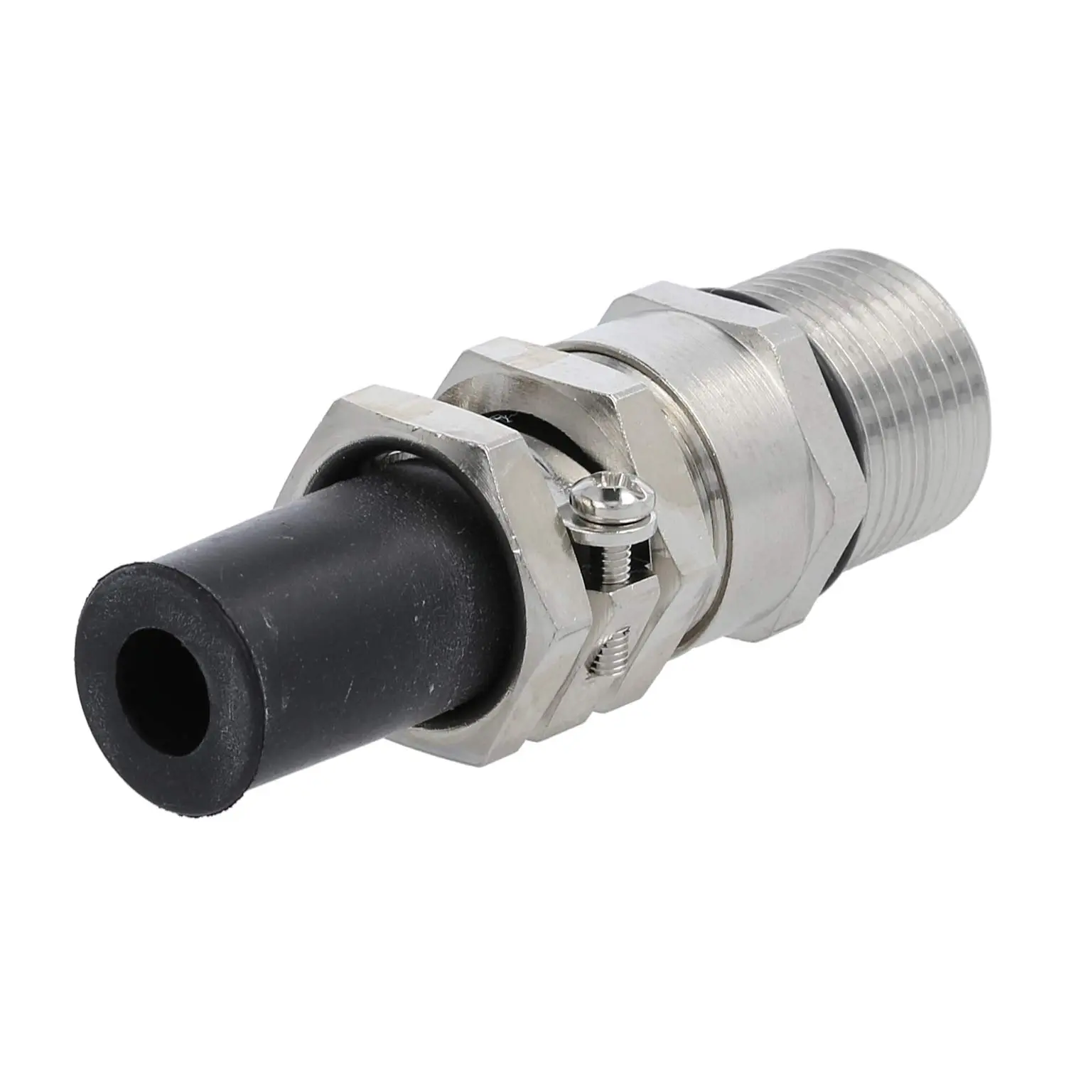 Produktfoto 1 von Verschraubung mit Biegeschutz PG11x1,41 ZBK-11/2L Sechskant-Zwischenstutzen Messing (CuZn) vernickelt Gewindelänge 15,0mm