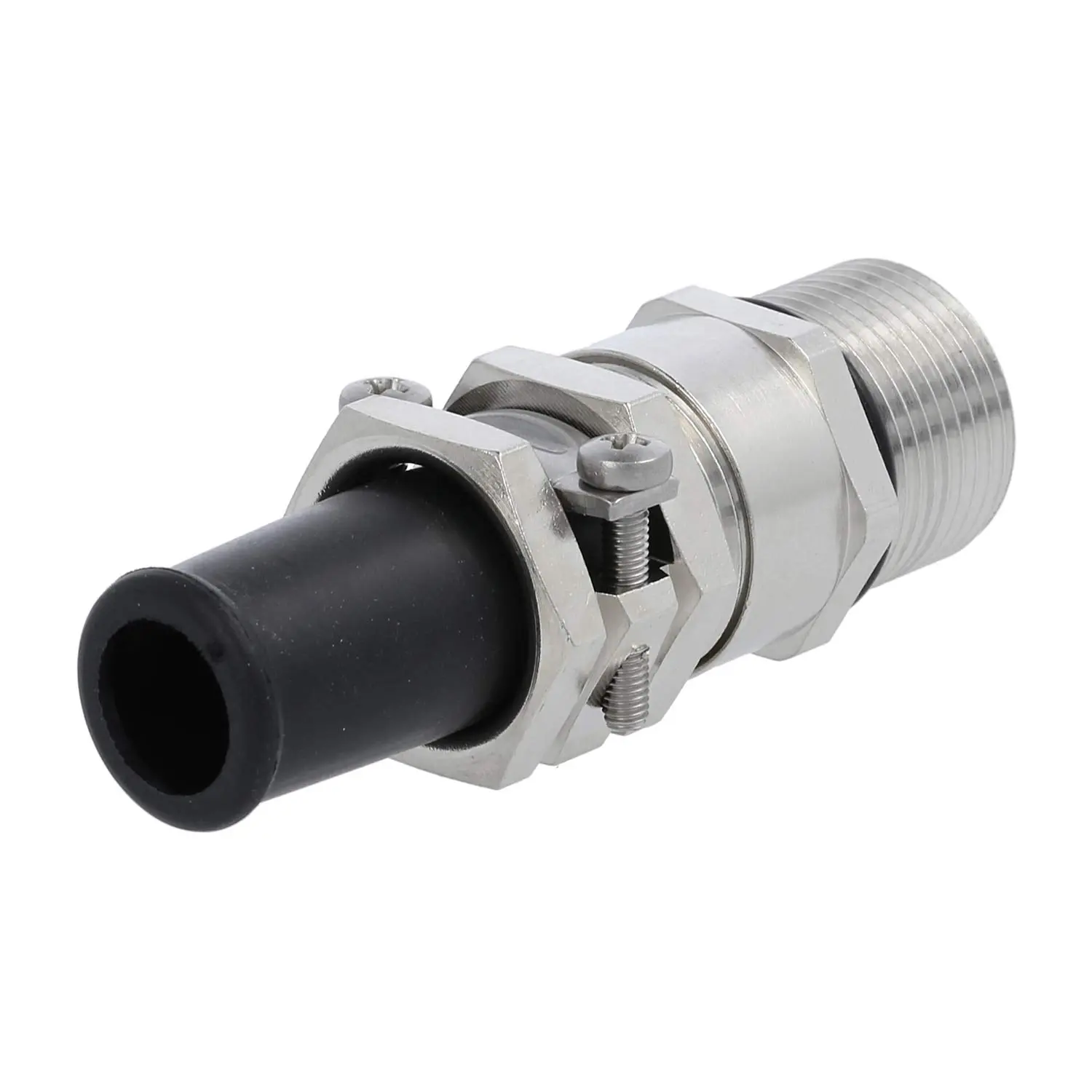 Produktfoto 1 von Verschraubung mit Biegeschutz PG13,5x1,41 ZBK-13/3L Sechskant-Zwischenstutzen Messing (CuZn) vernickelt Gewindelänge 15,0mm